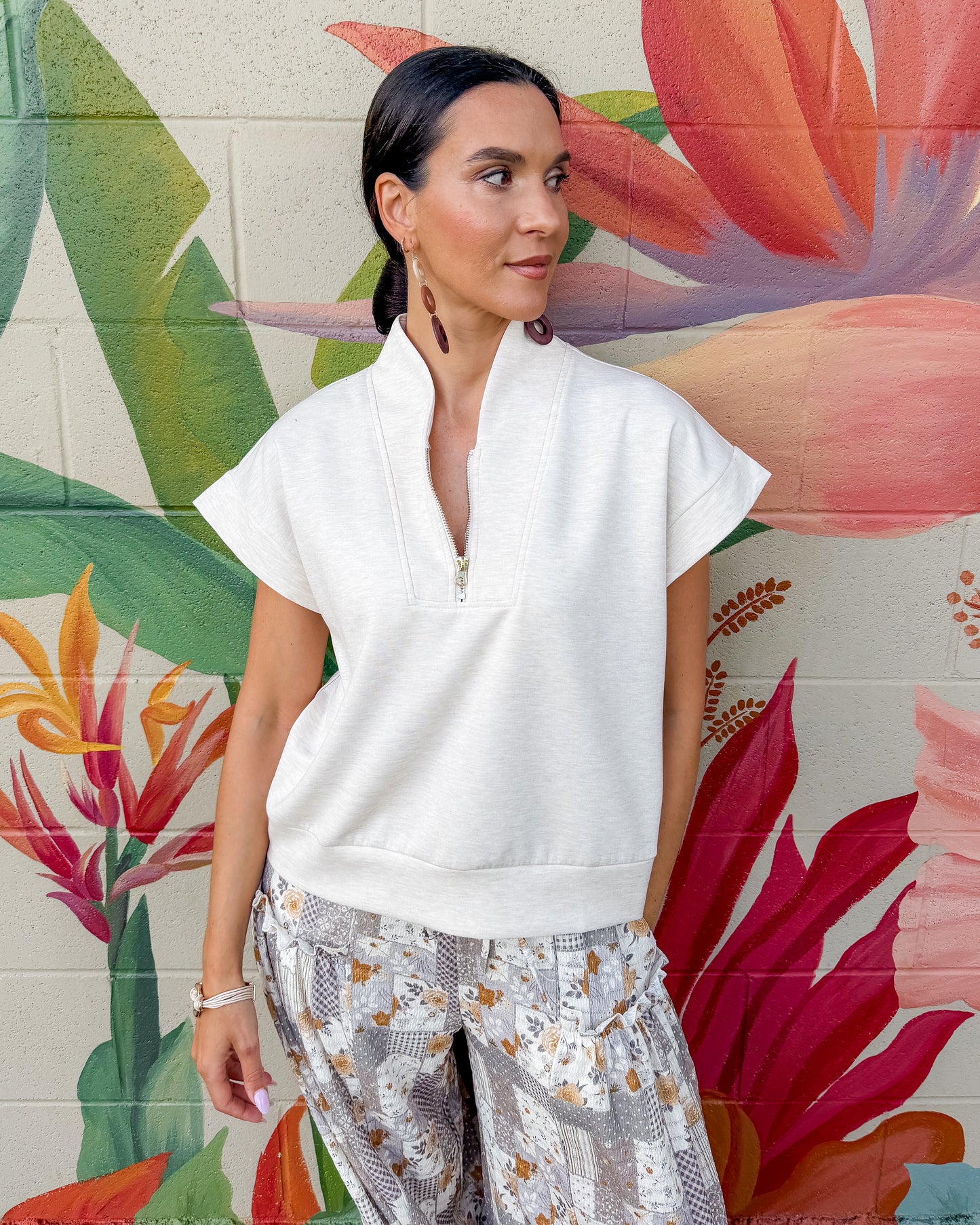 Jayla Top - Heather Beige