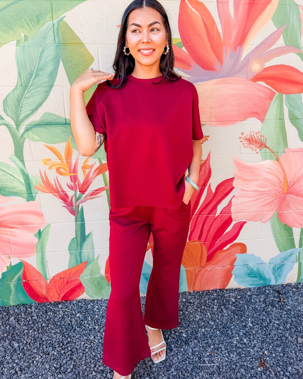 Rosalia Pants - Burgundy