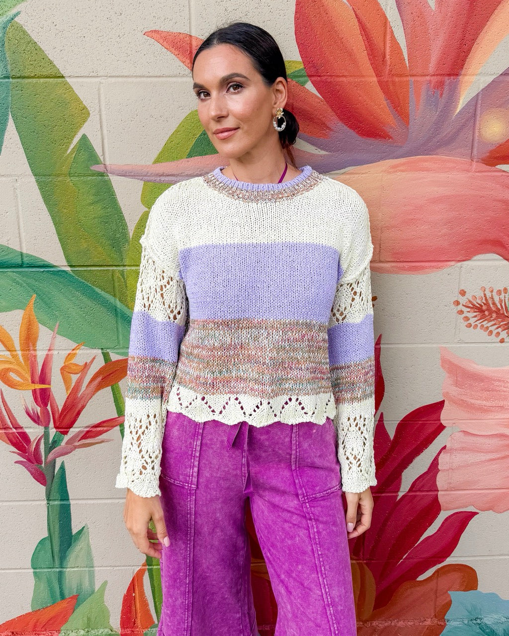 Peachy Sweater - Lilac