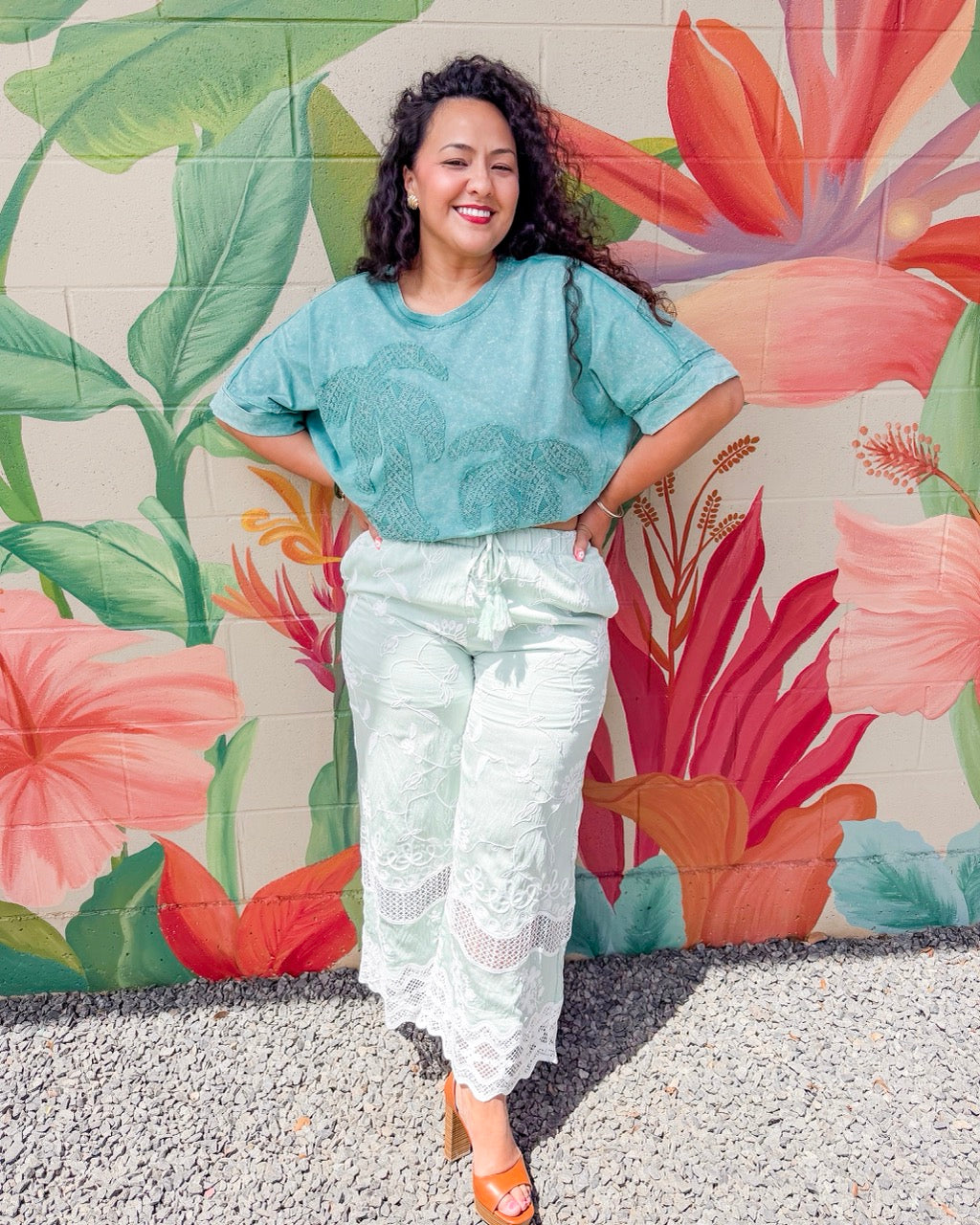Coco de Rasta Tee - Dusty Mint