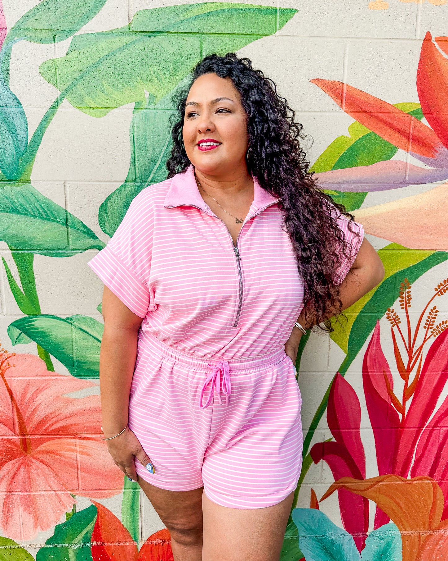 Tilly Bloom Romper - Pink