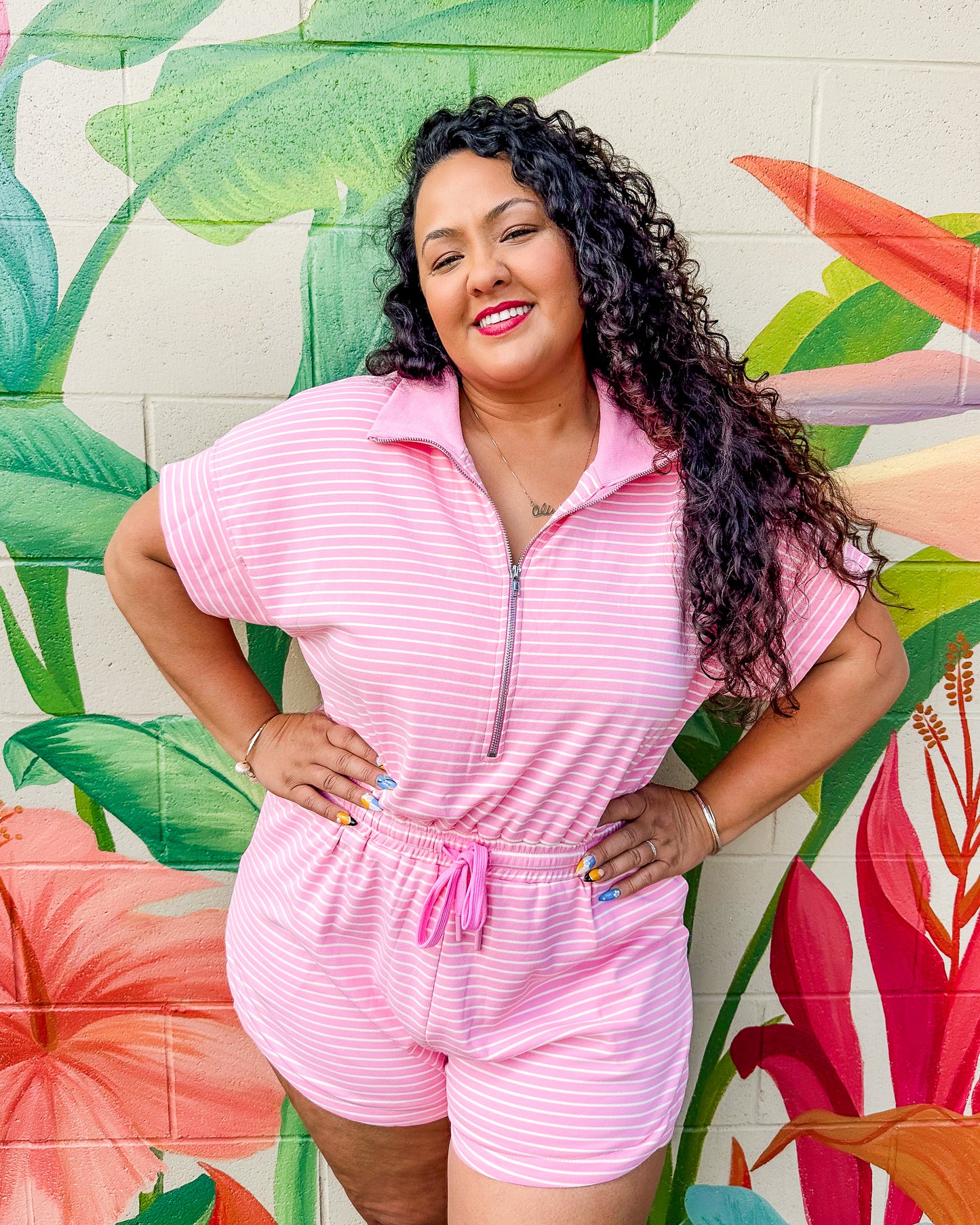 Tilly Bloom Romper - Pink