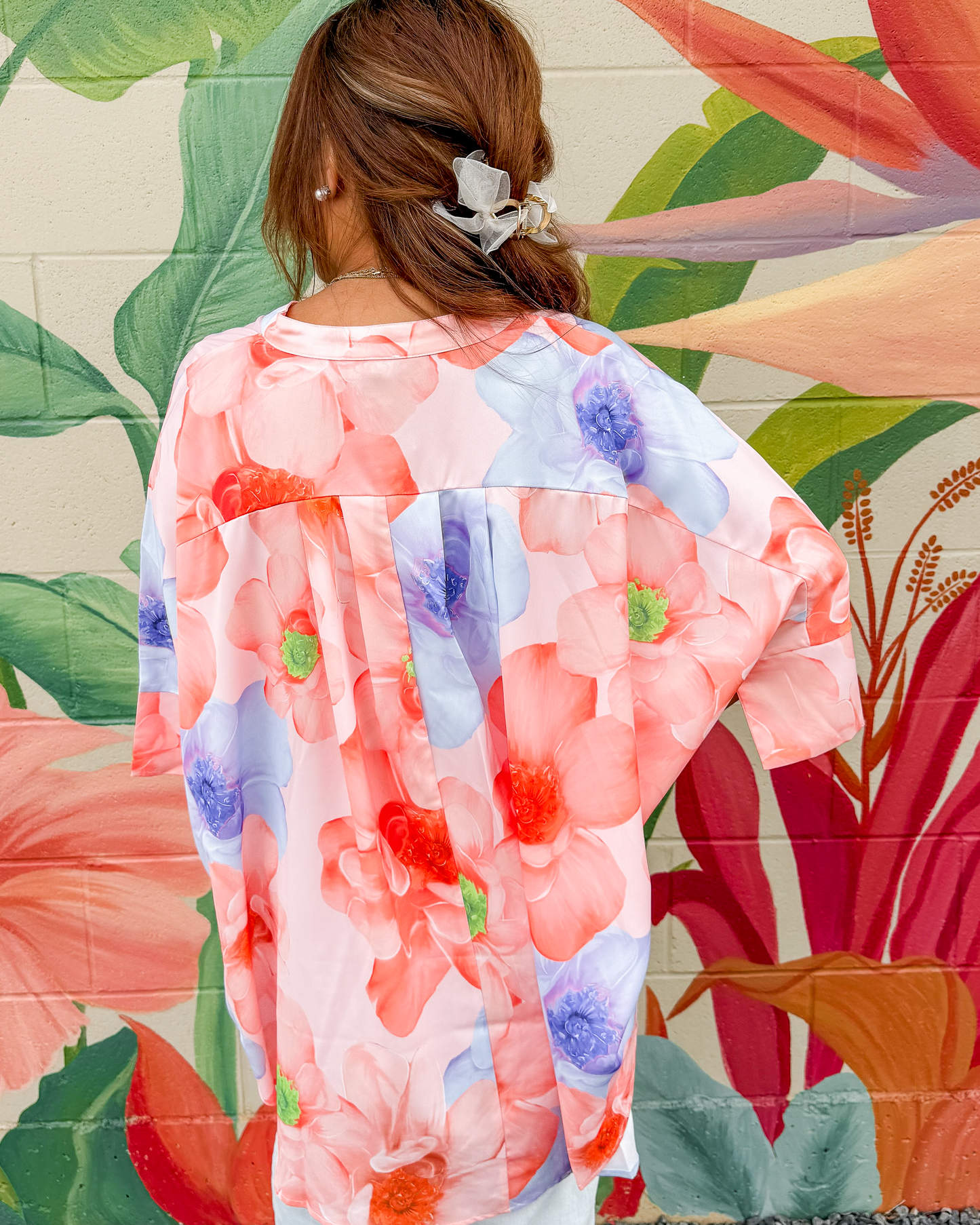 Raelynn Blouse - Tangerine Floral