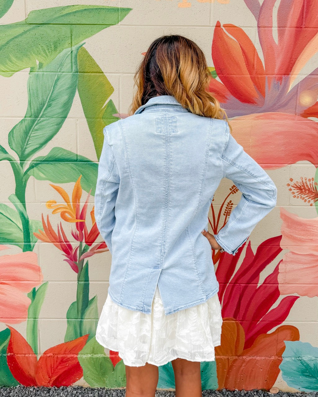 Makanalani Blazer - Light Wash