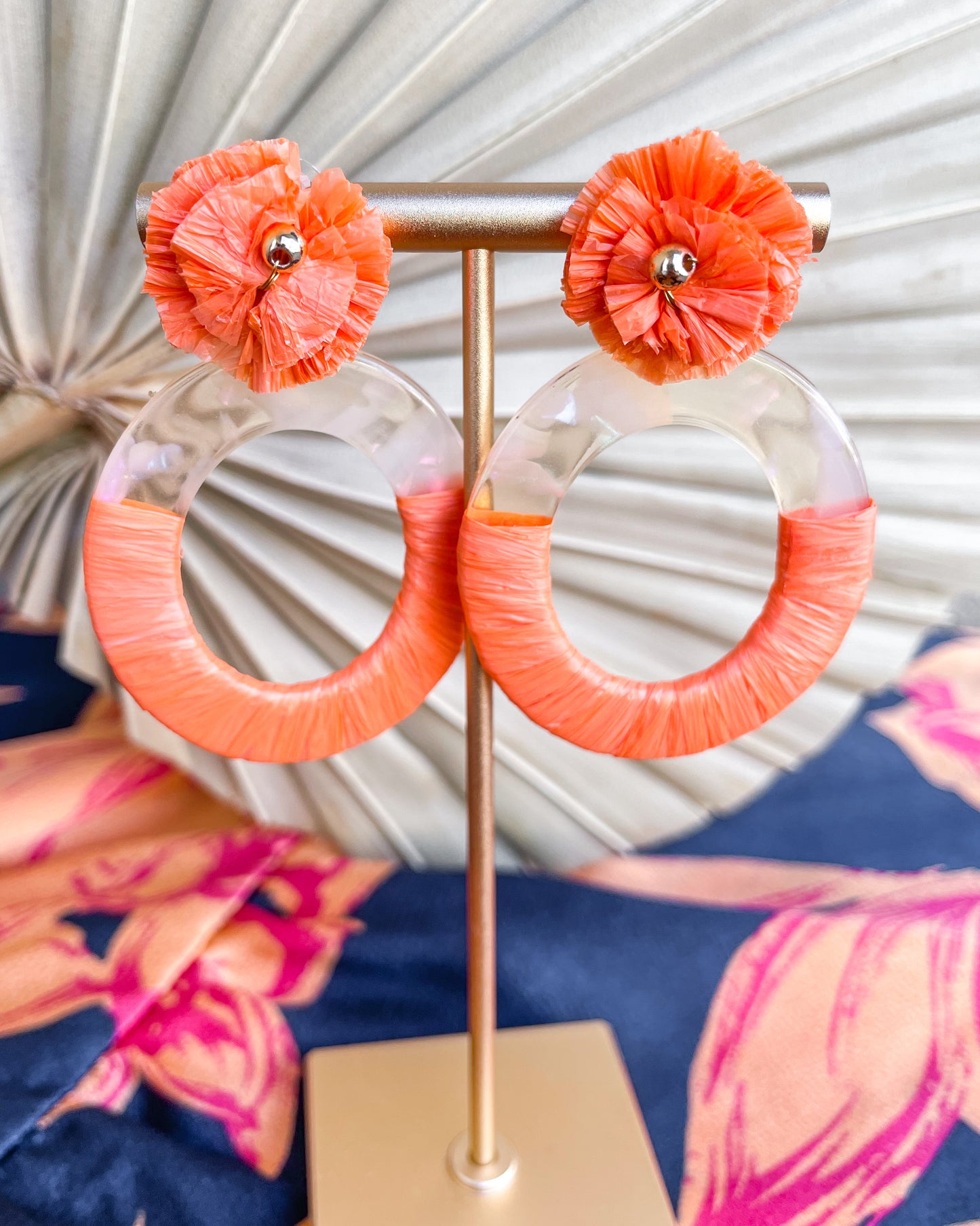 Talk About Me Earrings - Tangerine