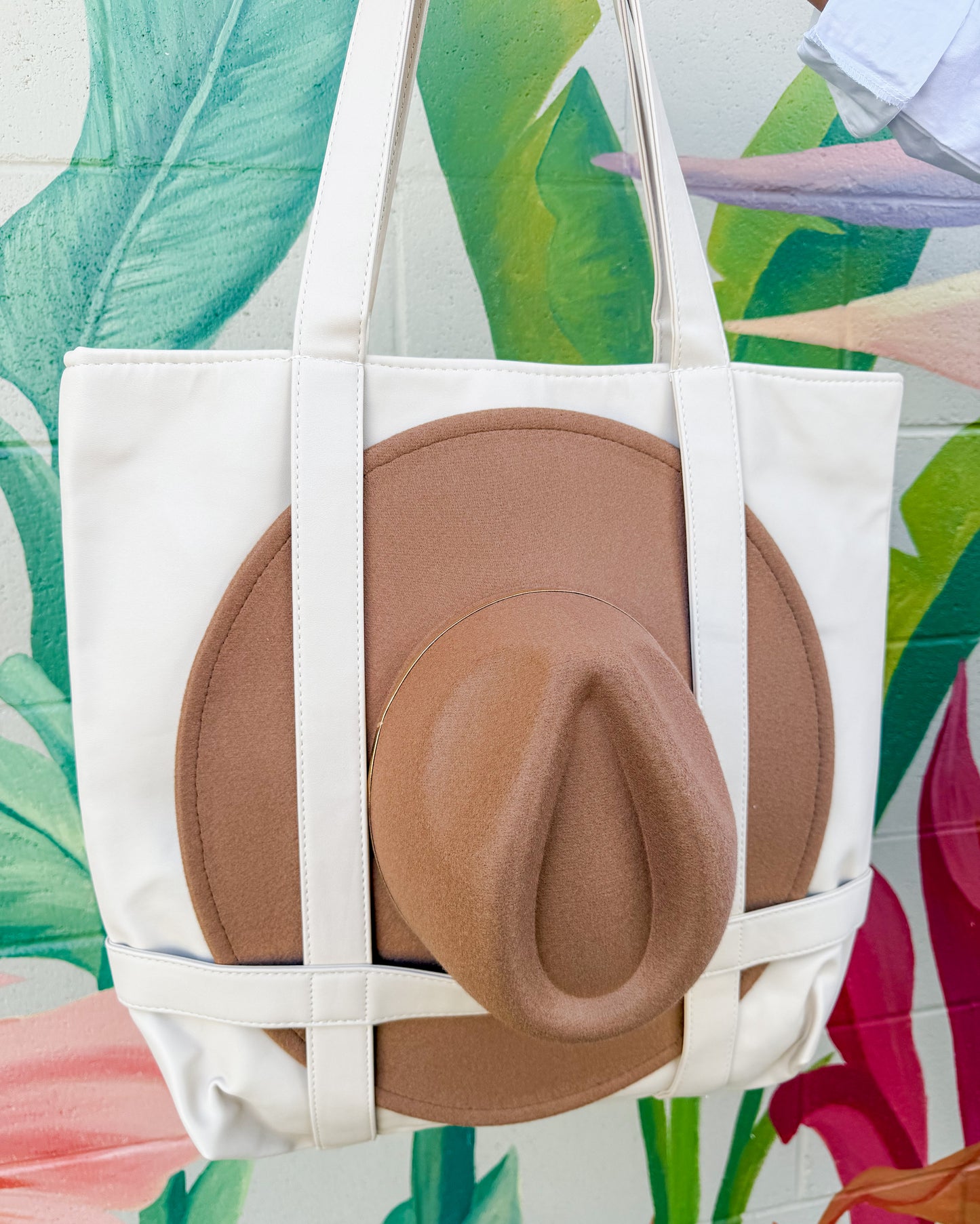 Adela Hat Tote - Ivory