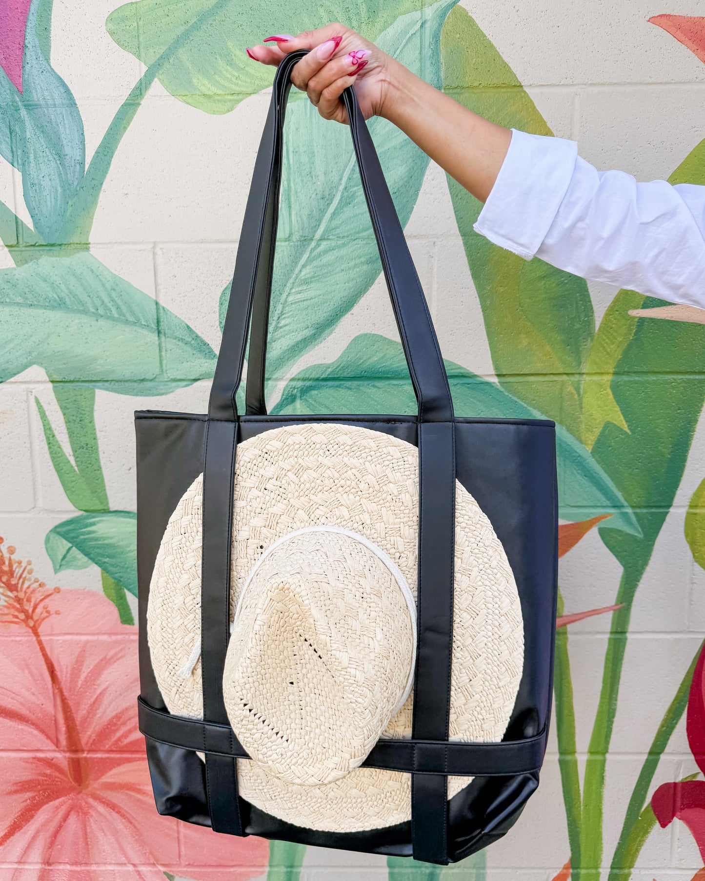Adela Hat Tote - Black