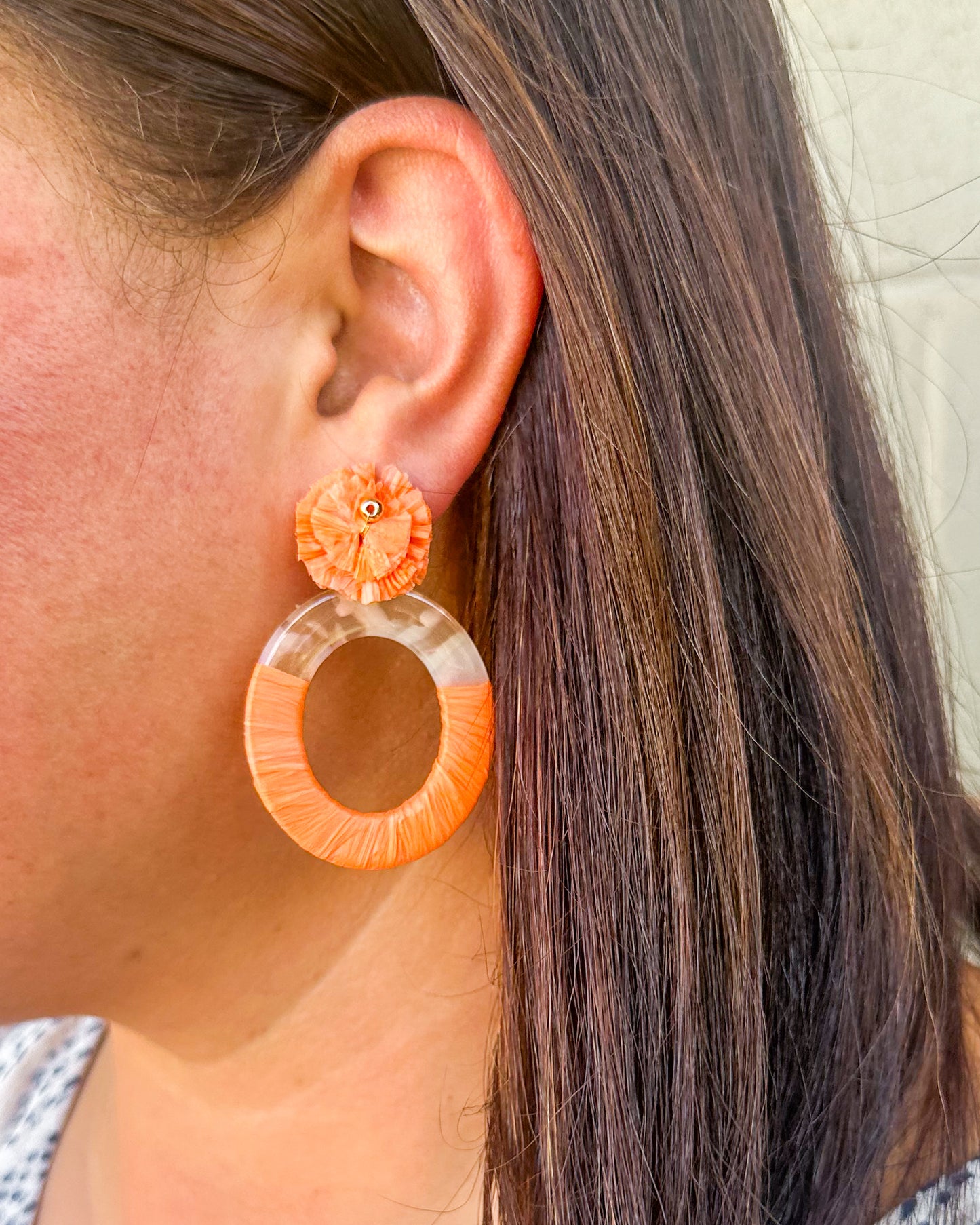 Talk About Me Earrings - Tangerine