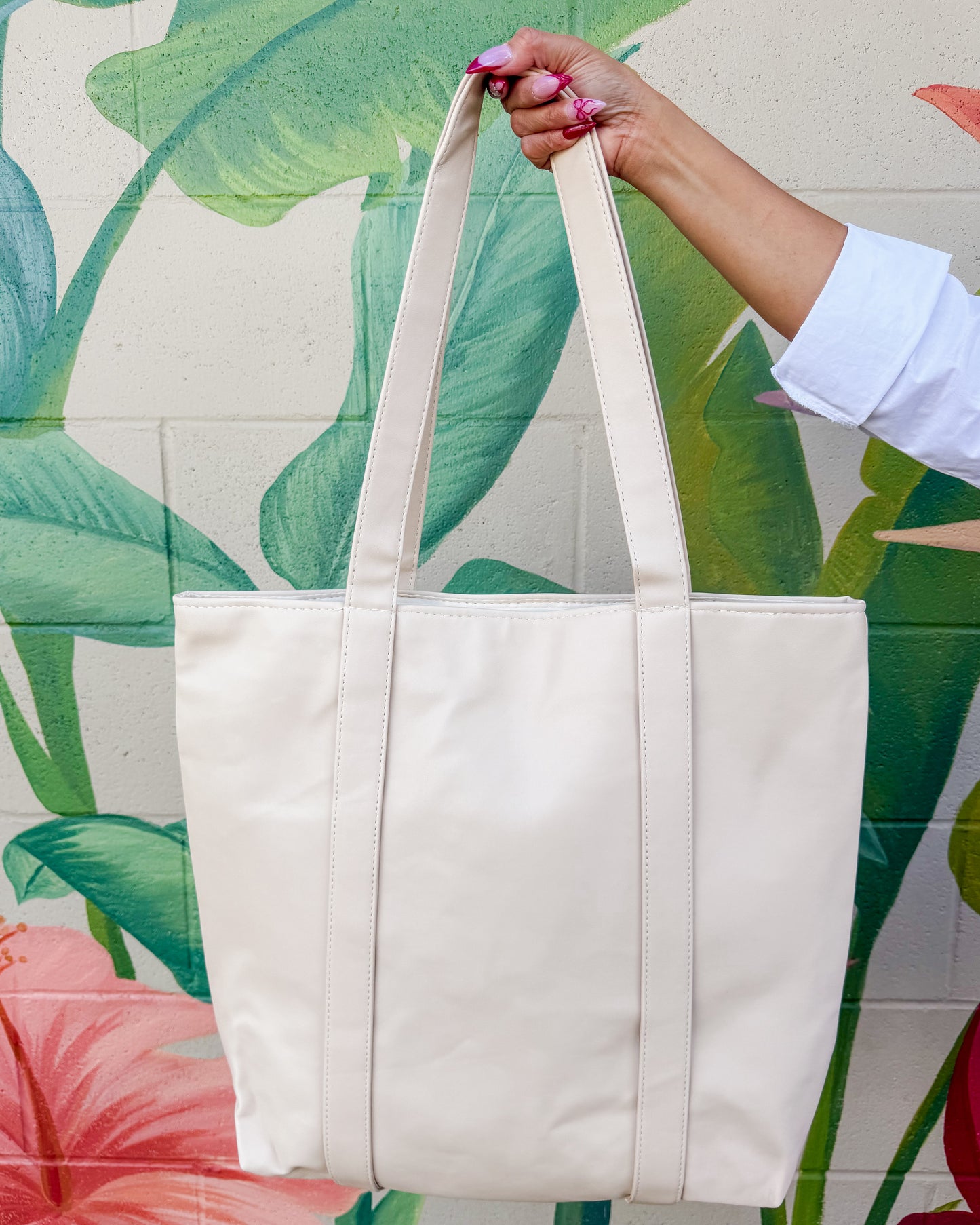 Adela Hat Tote - Ivory