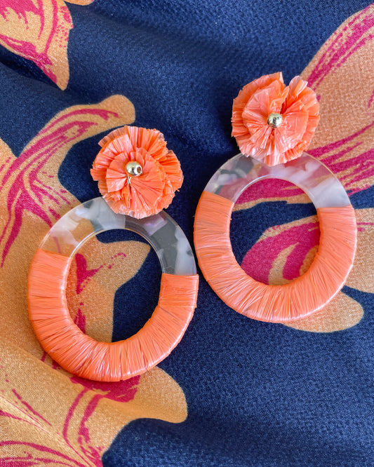 Talk About Me Earrings - Tangerine