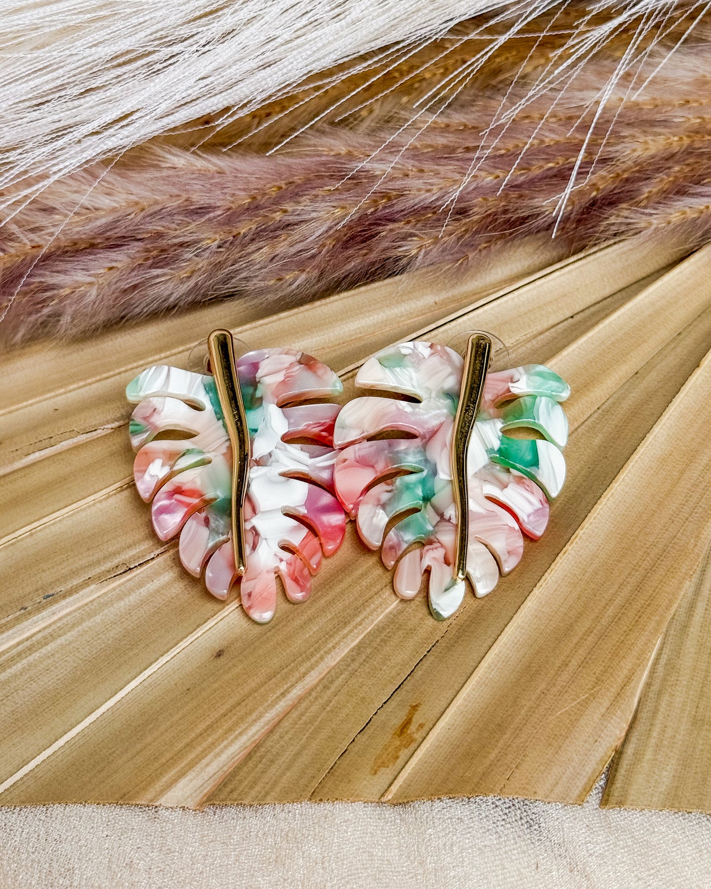 Crazy Plant Lady Earrings - Pink Multi