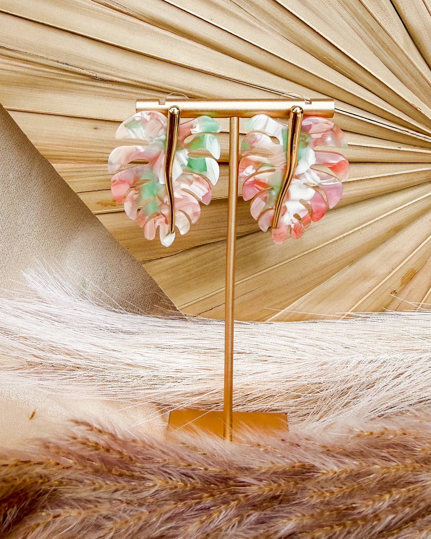Crazy Plant Lady Earrings - Pink Multi