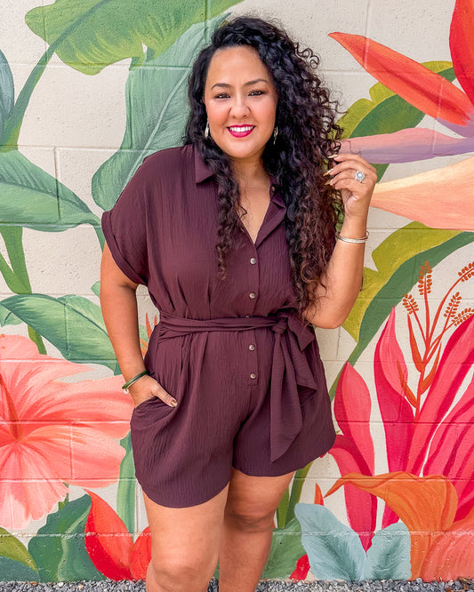 Ennis Romper - Brown