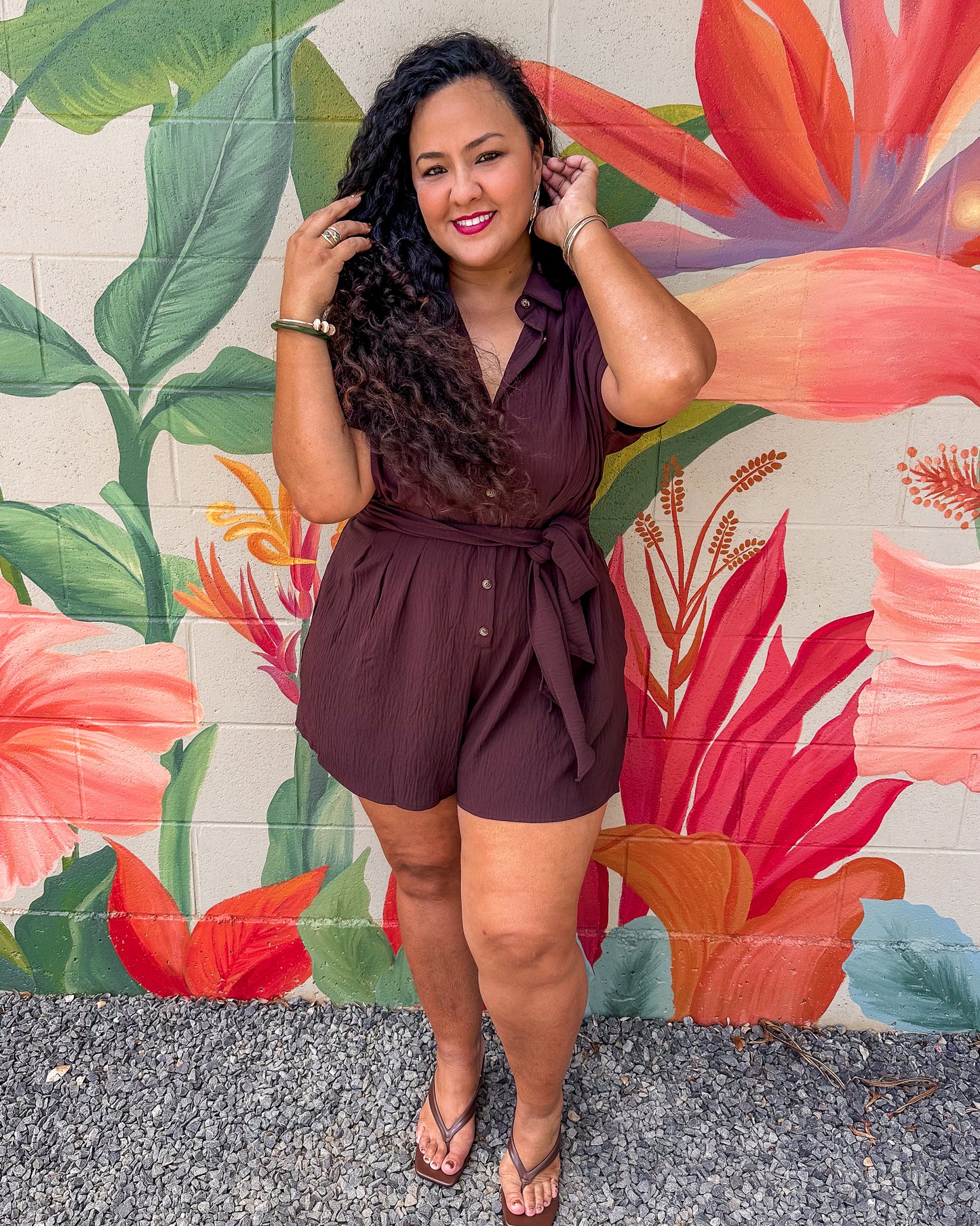 Ennis Romper - Brown