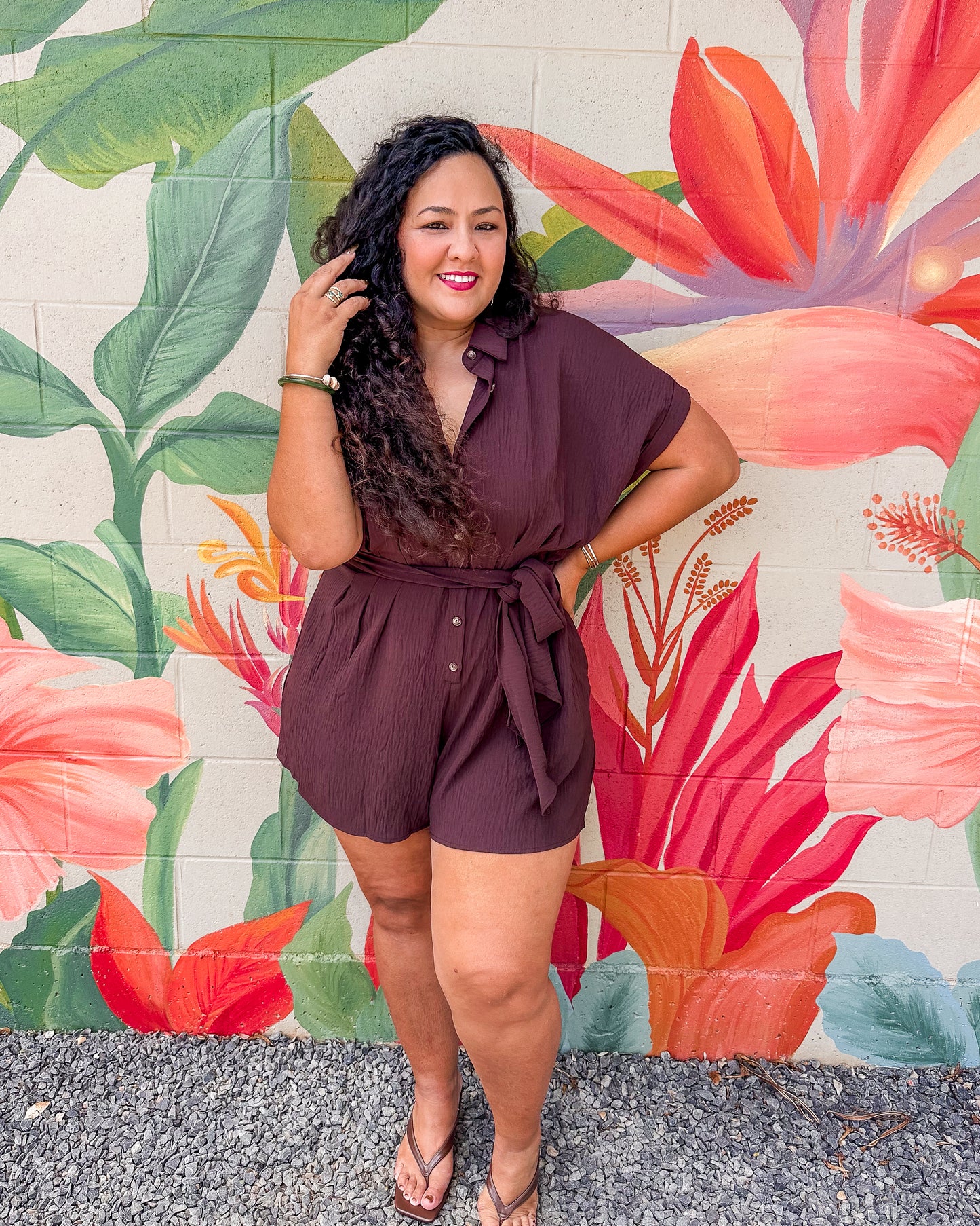 Ennis Romper - Brown