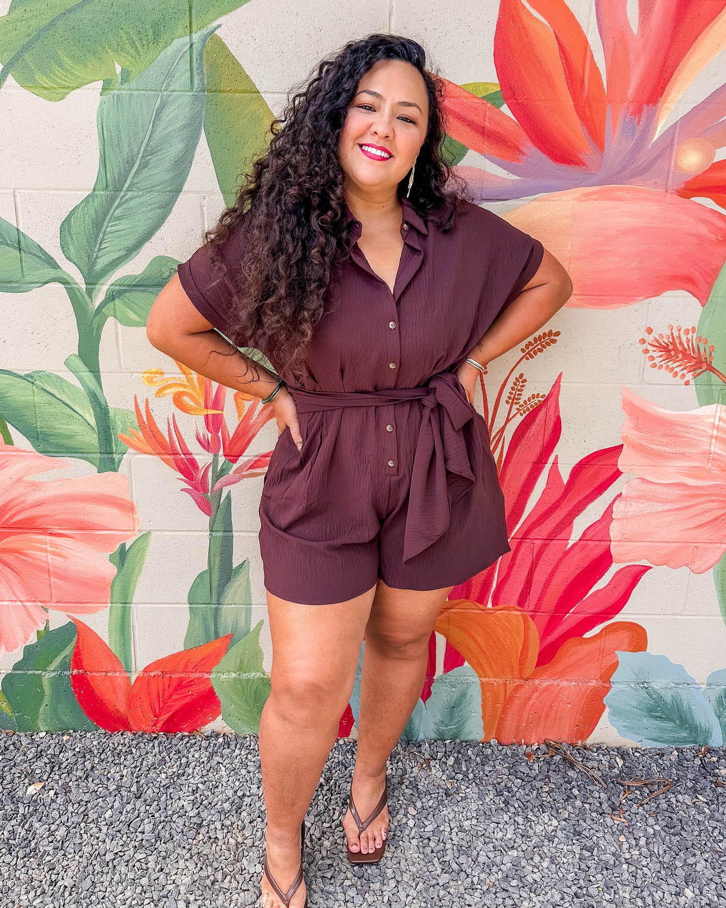Ennis Romper - Brown