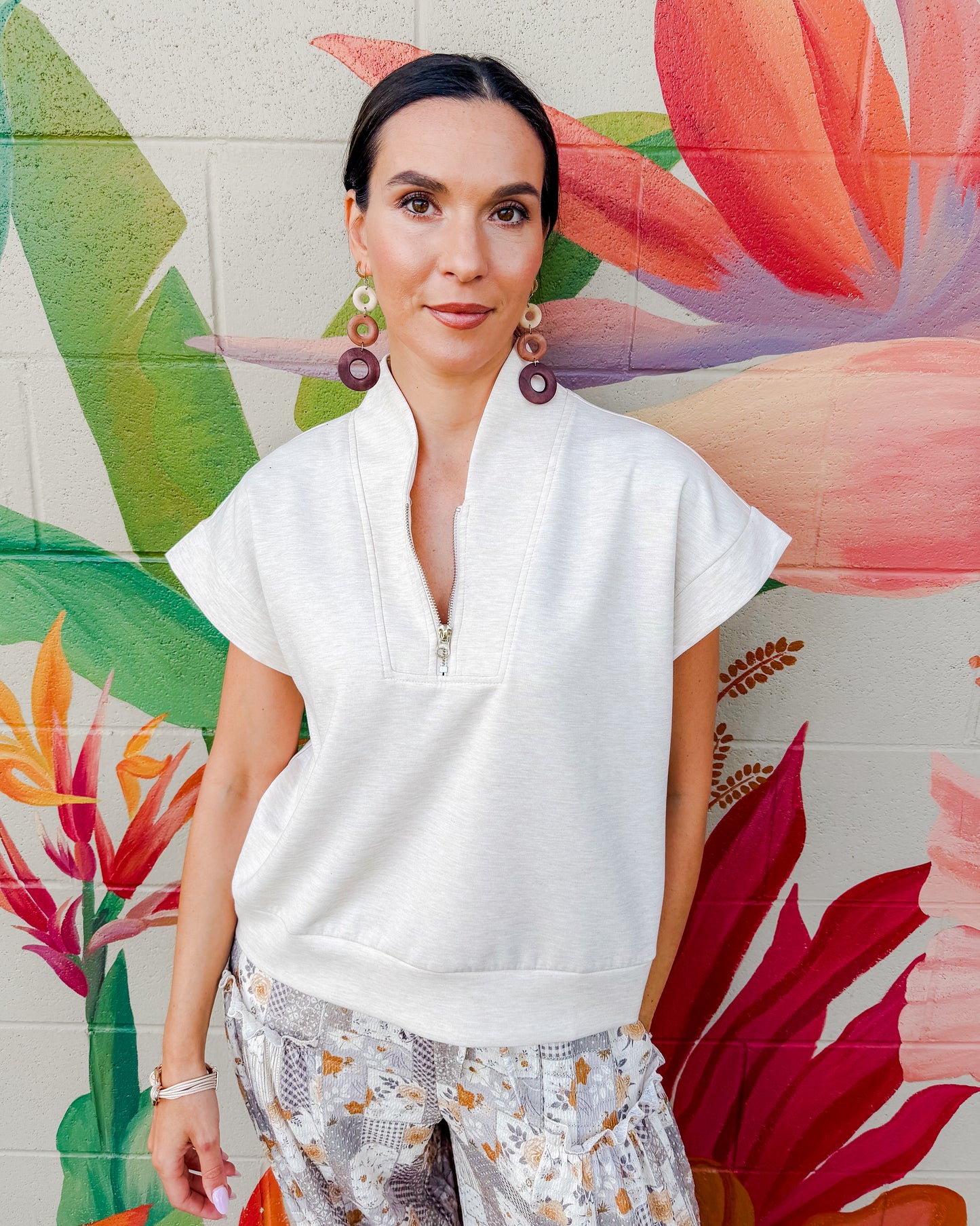 Jayla Top - Heather Beige