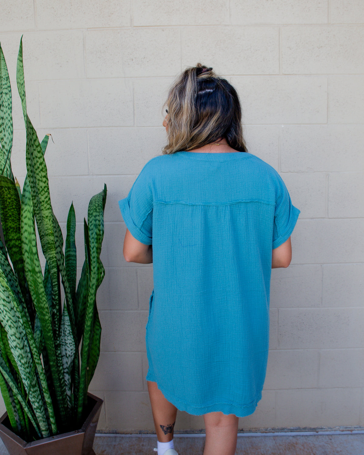 Dante Dress - Dusty Teal