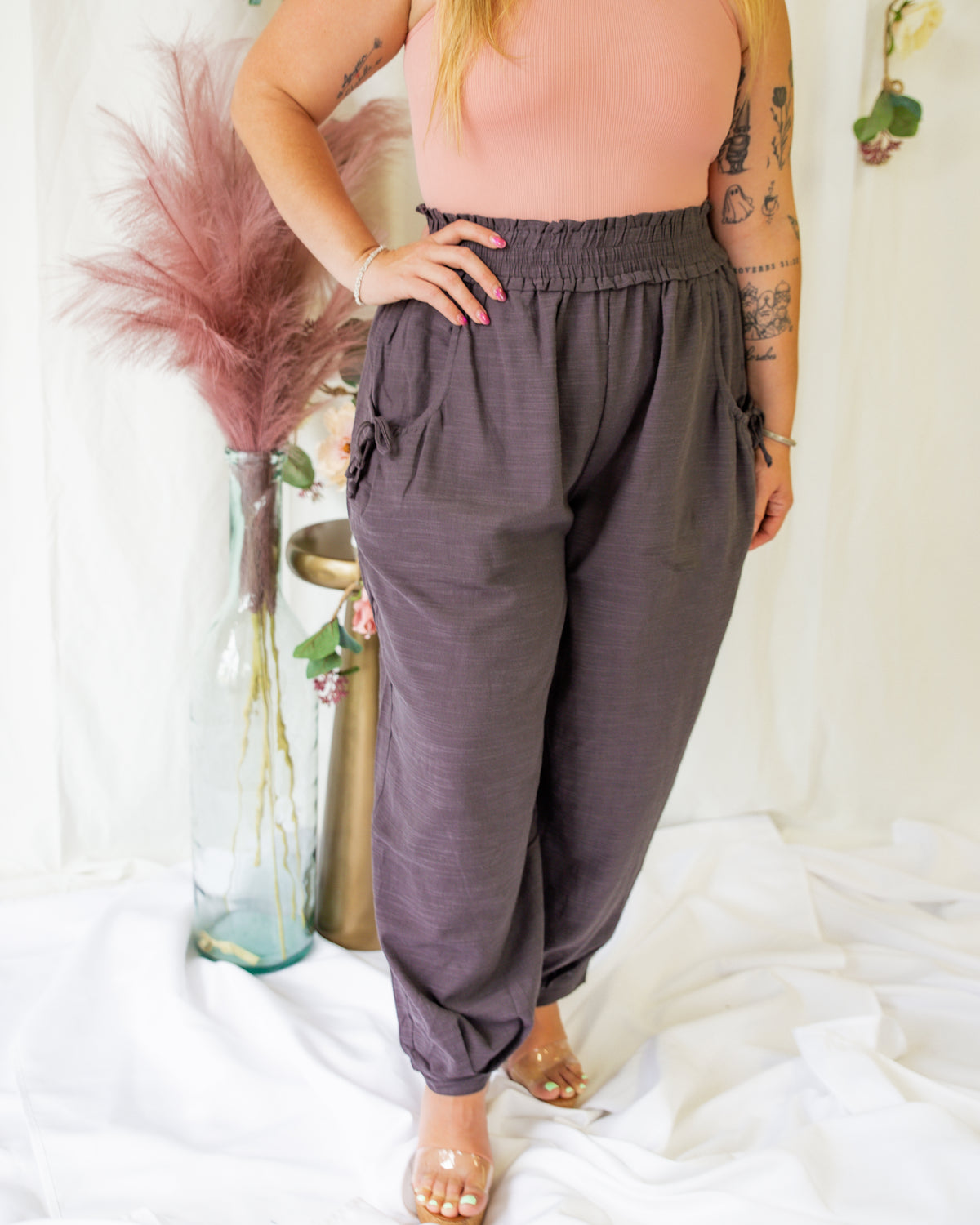 Janelle Pants - Charcoal (curvy)
