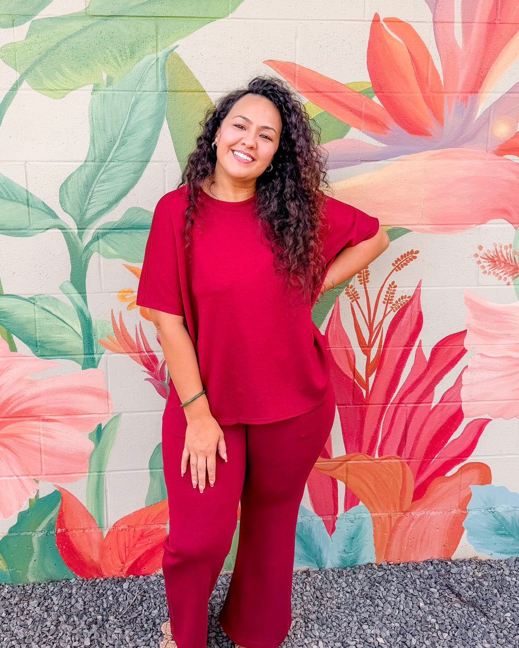 Rosalia Pants - Burgundy
