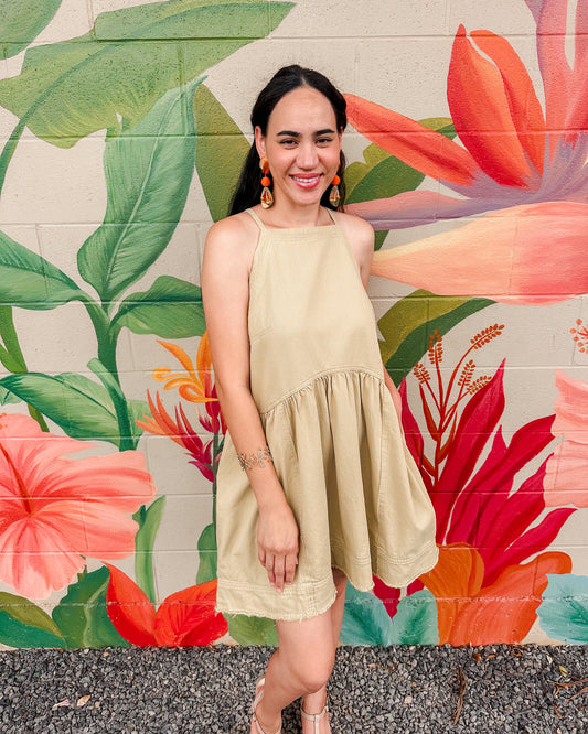 Elsa Dress - Khaki