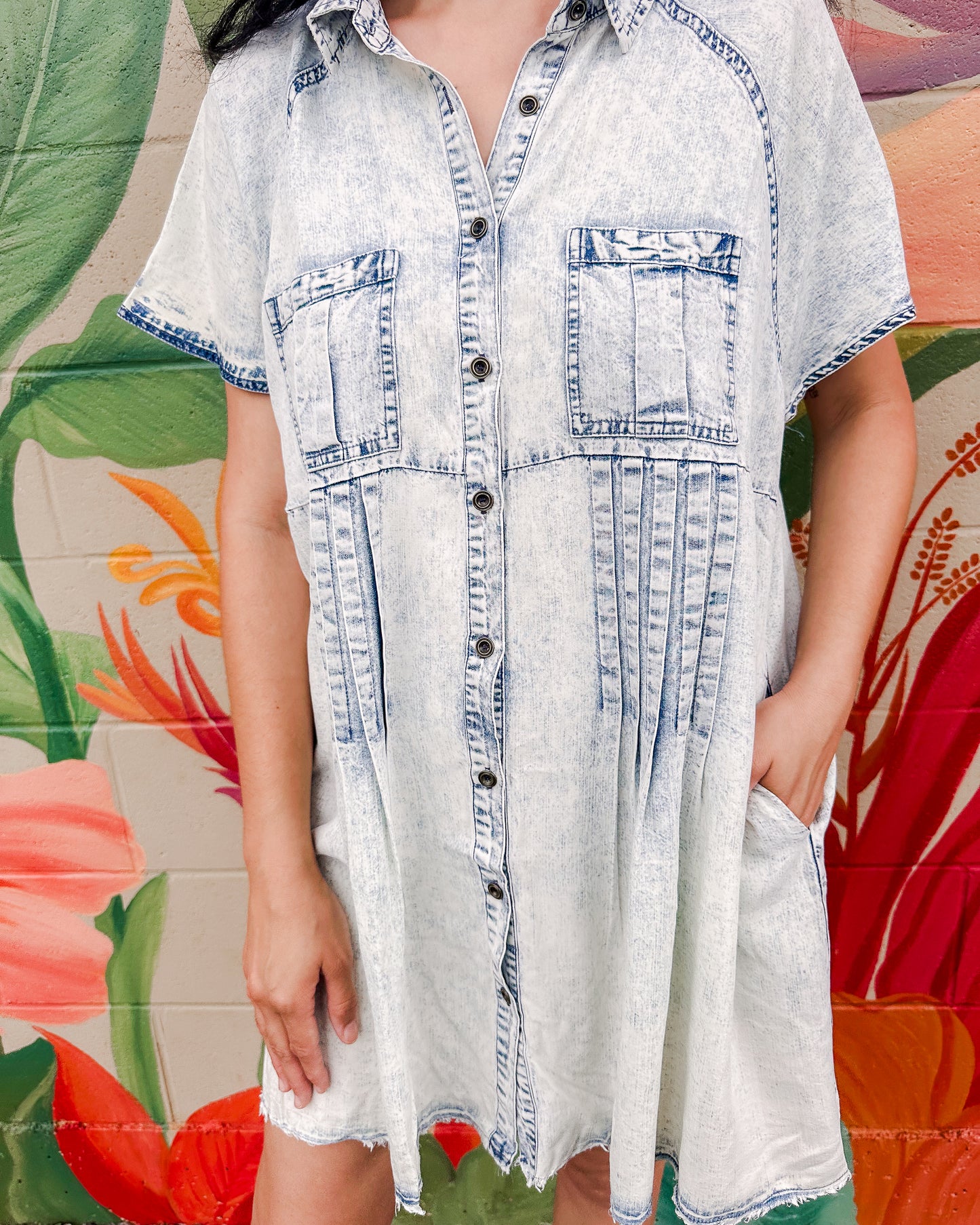 Thora Dress - Acid Wash