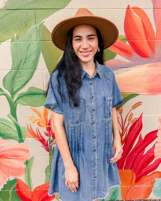 Thora Dress - Medium Wash