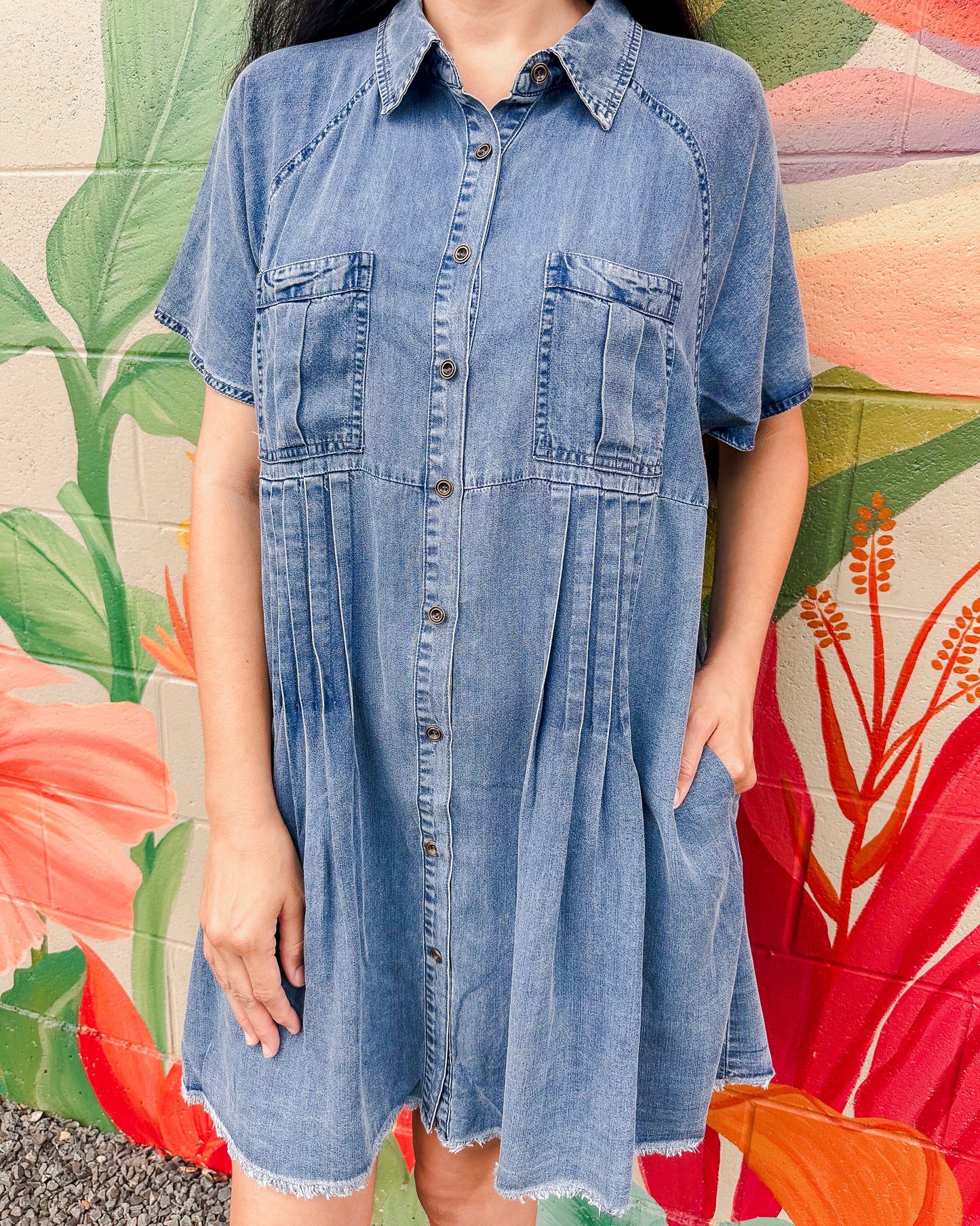 Thora Dress - Medium Wash