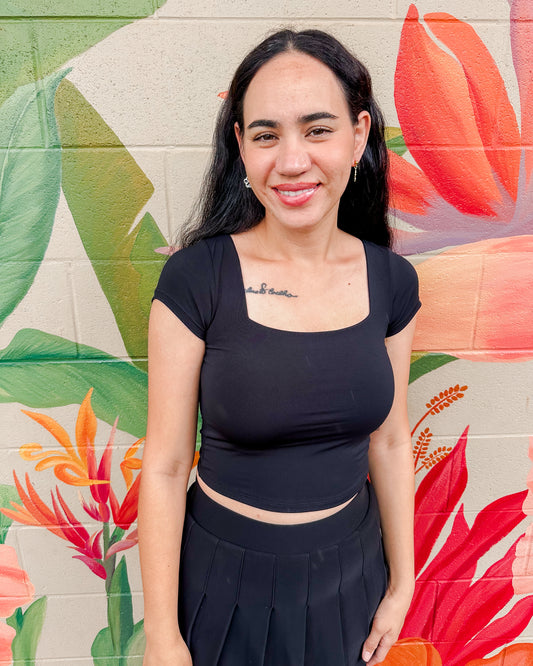 Cora Baby Tee - Black