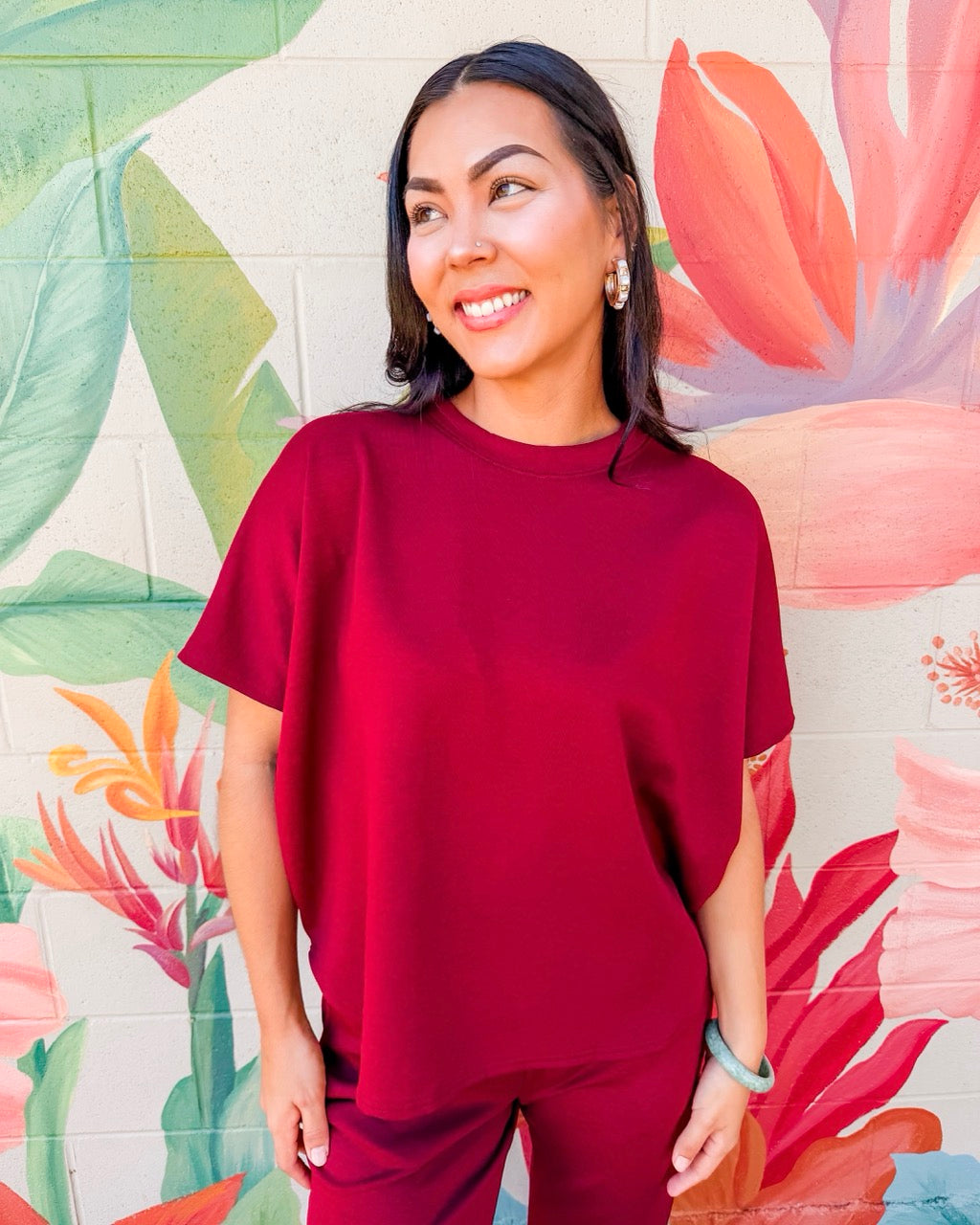 Rosalia Top - Burgundy