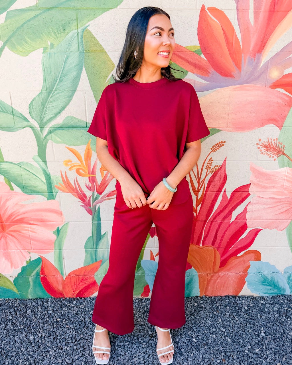 Rosalia Top - Burgundy