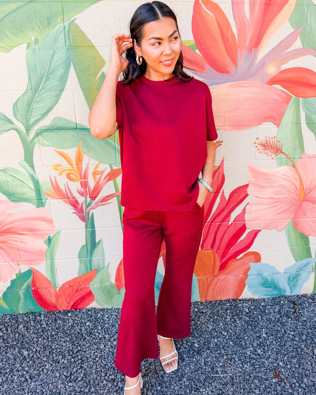Rosalia Top - Burgundy