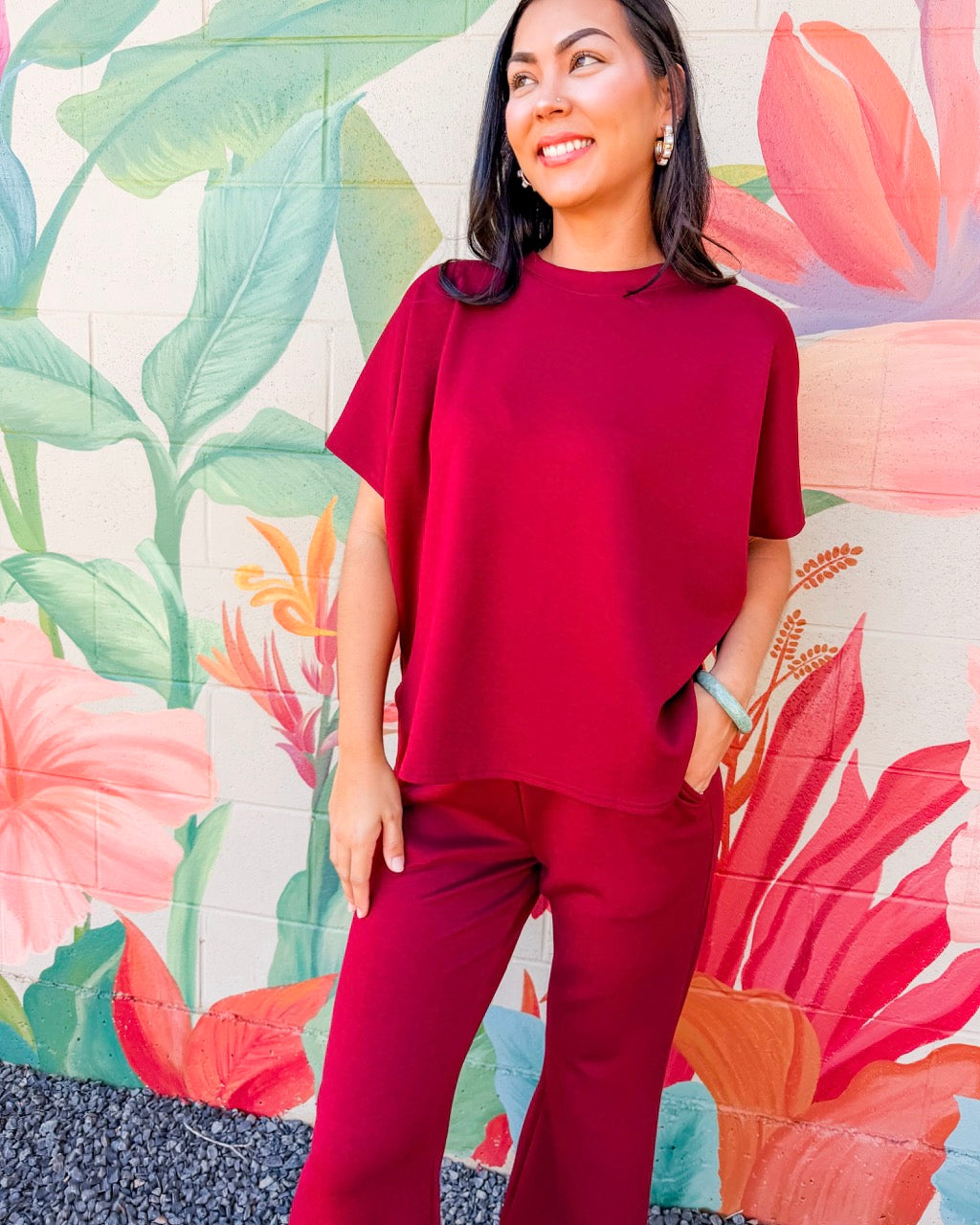 Rosalia Pants - Burgundy