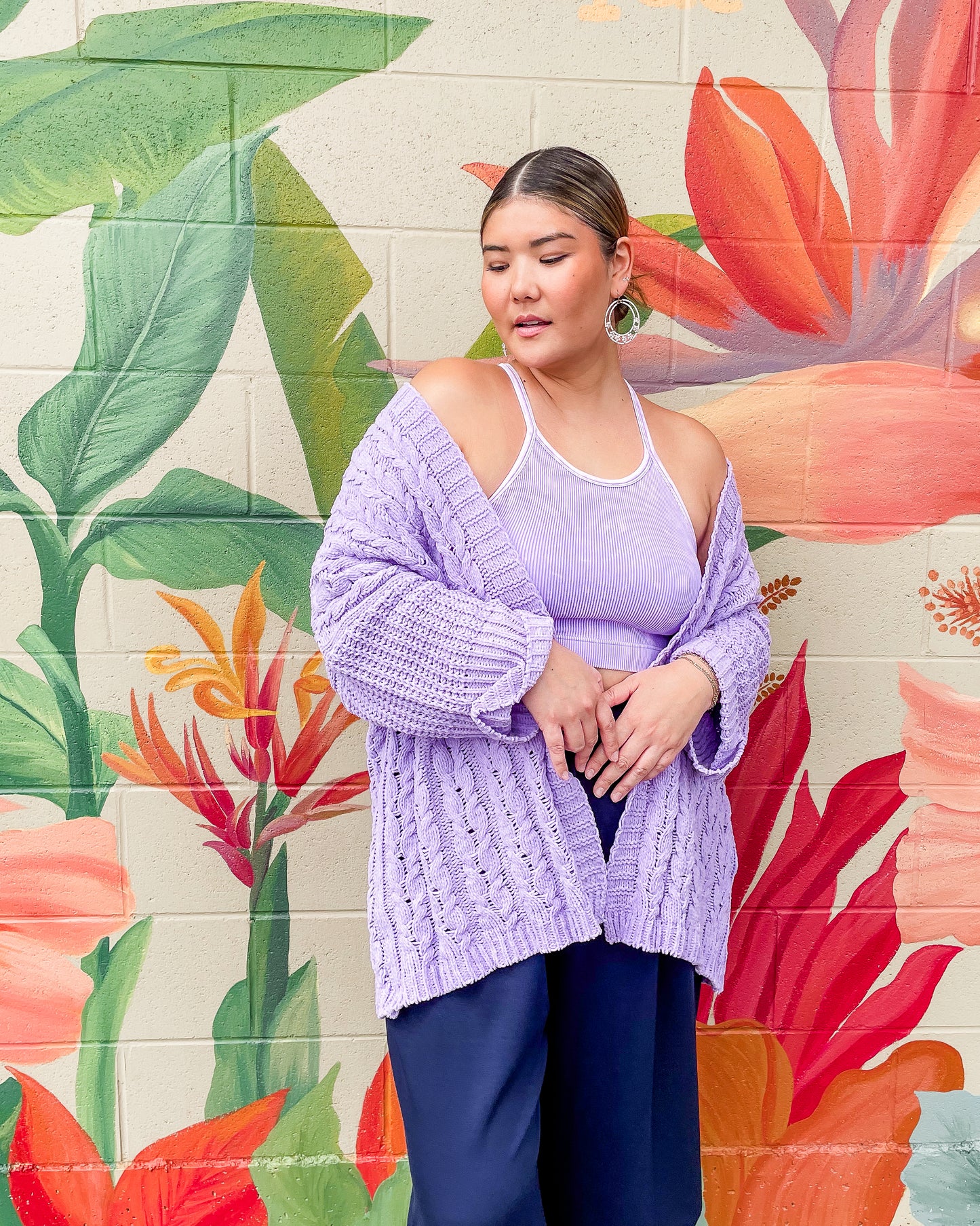 Diedra Cardigan - Lilac