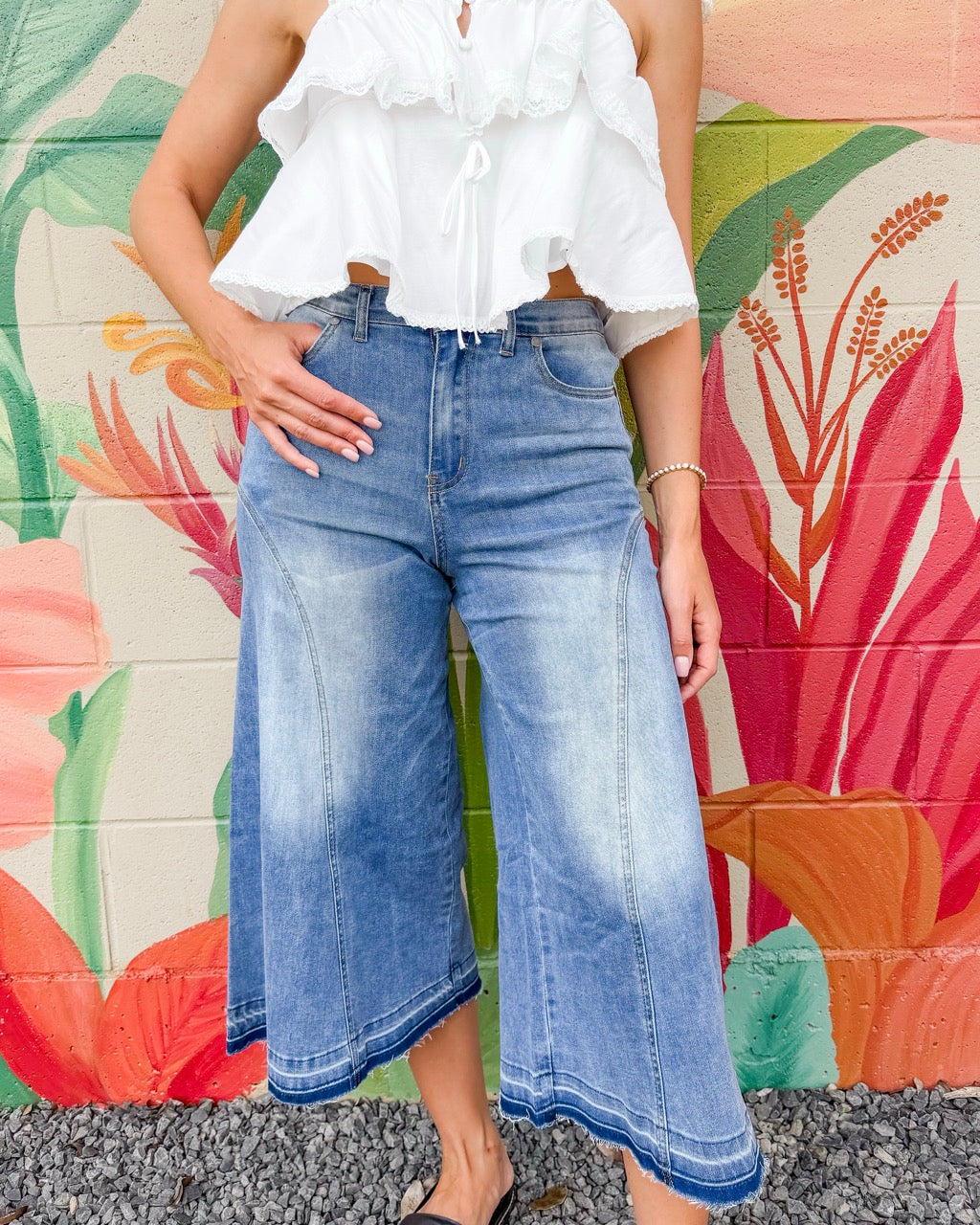 José Denim Culottes