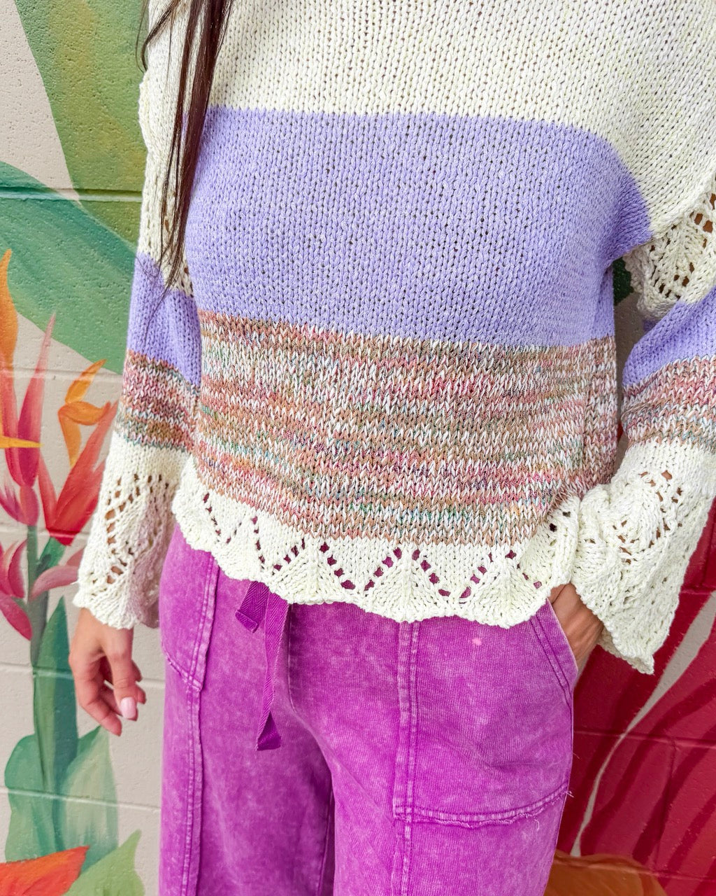 Peachy Sweater - Lilac