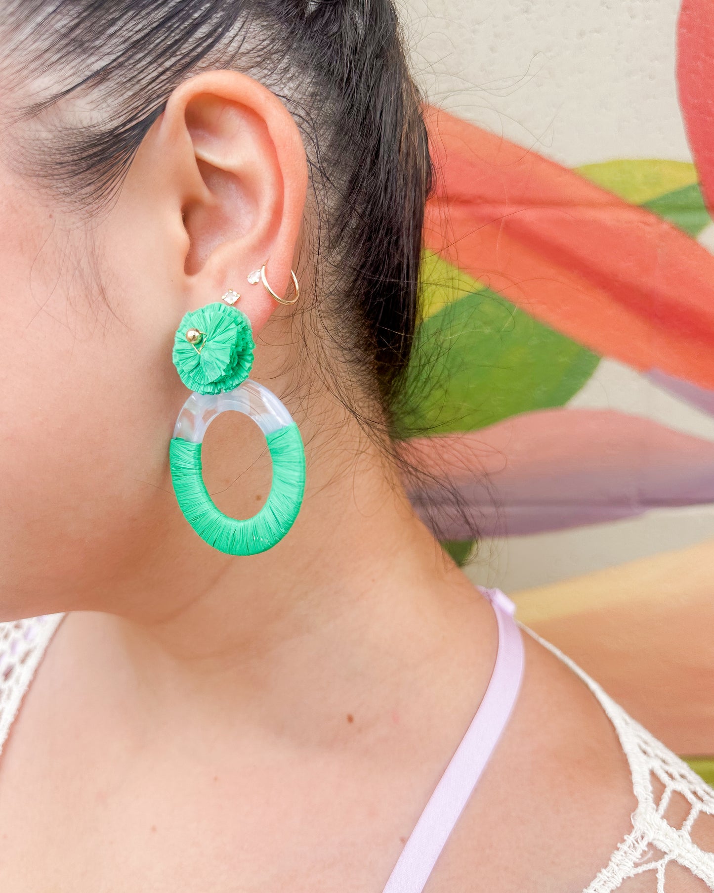 Talk About Me Earrings - Emerald