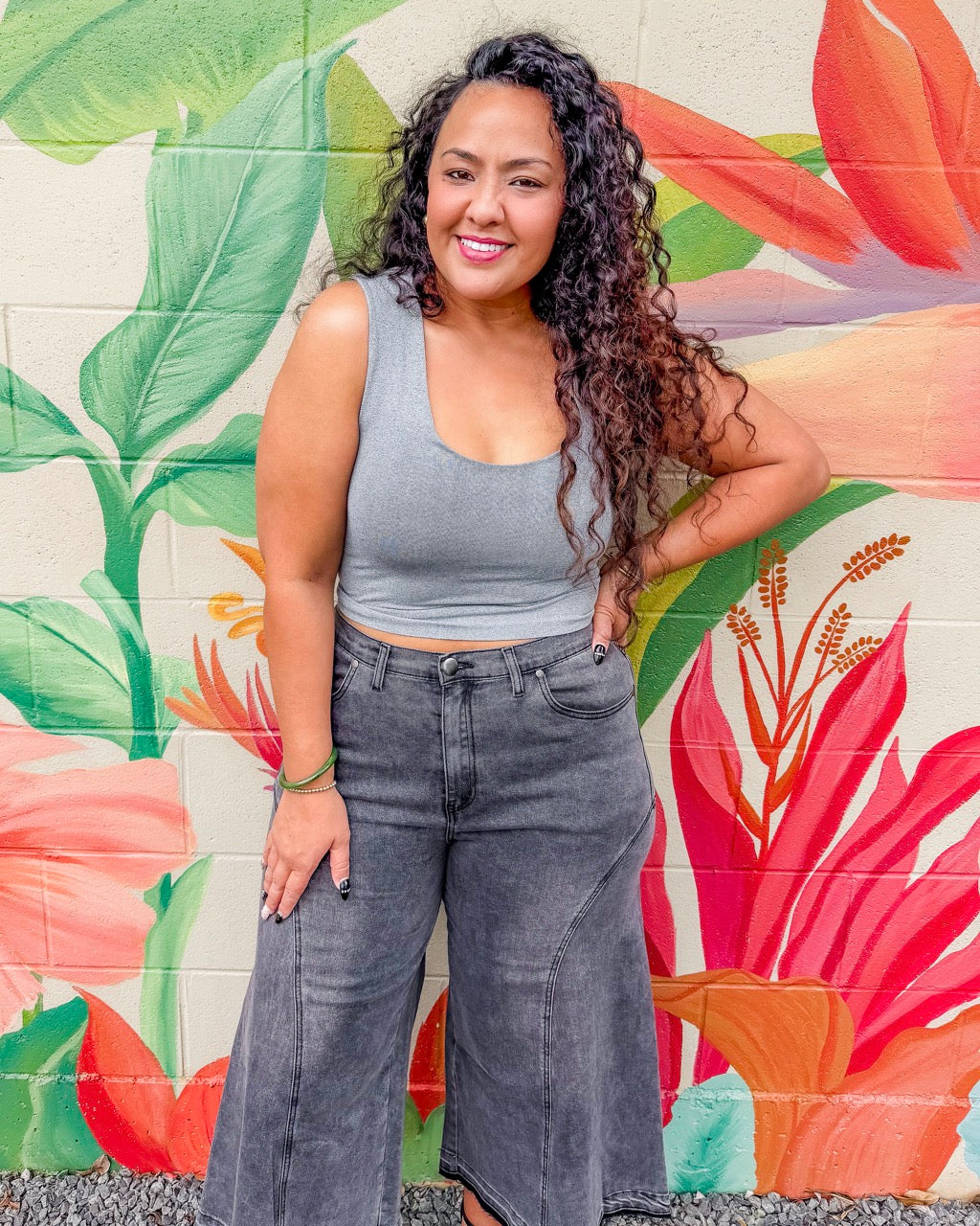 José Denim Culottes - Washed Black