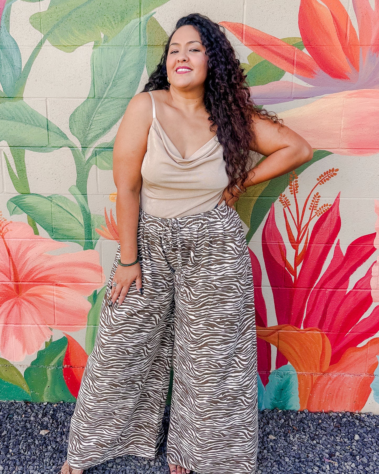 Ollie Rae Pants - Brown Zebra