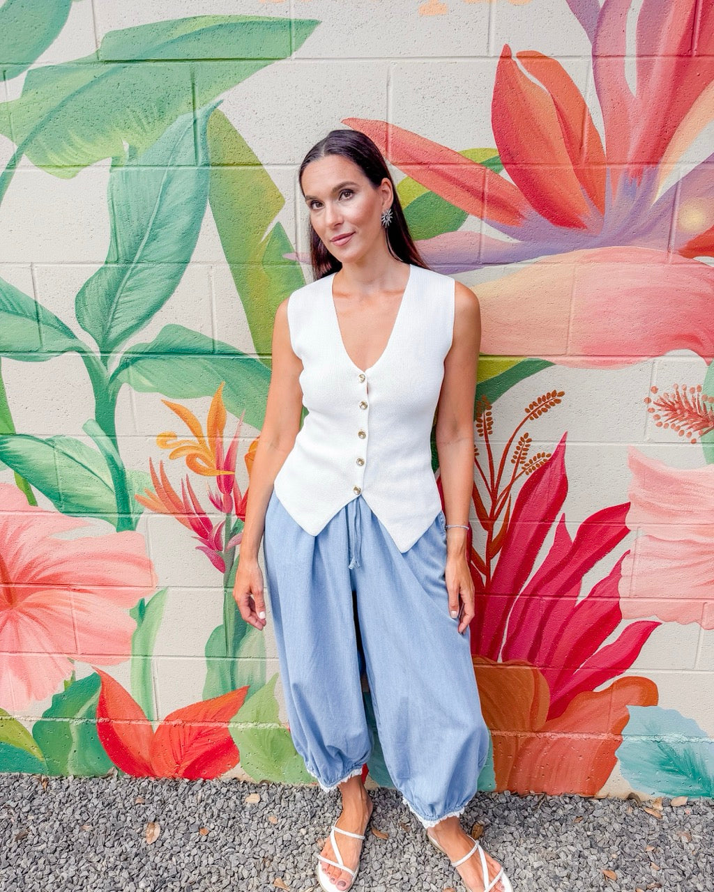 Keith Vest Top - Ivory