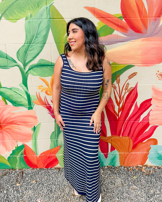 Trace Dress - Navy