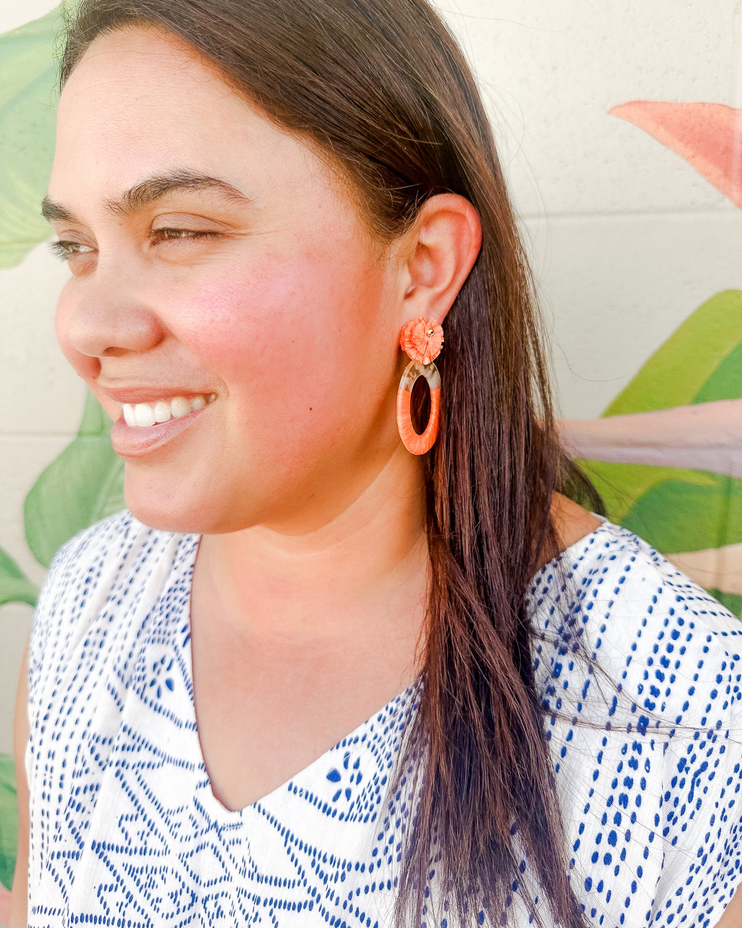 Talk About Me Earrings - Tangerine