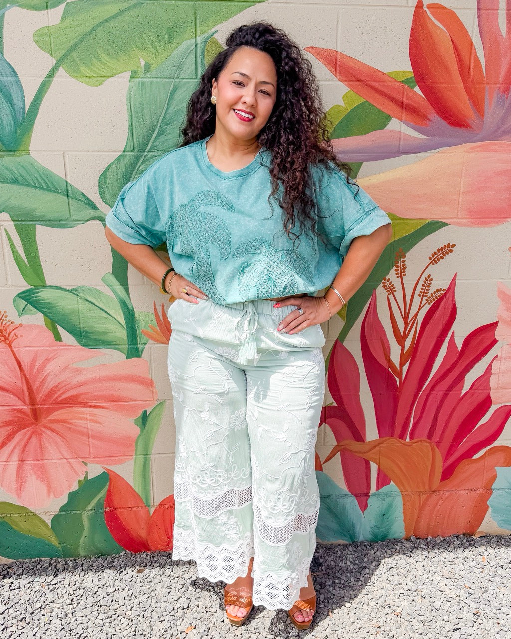 Coco de Rasta Tee - Dusty Mint