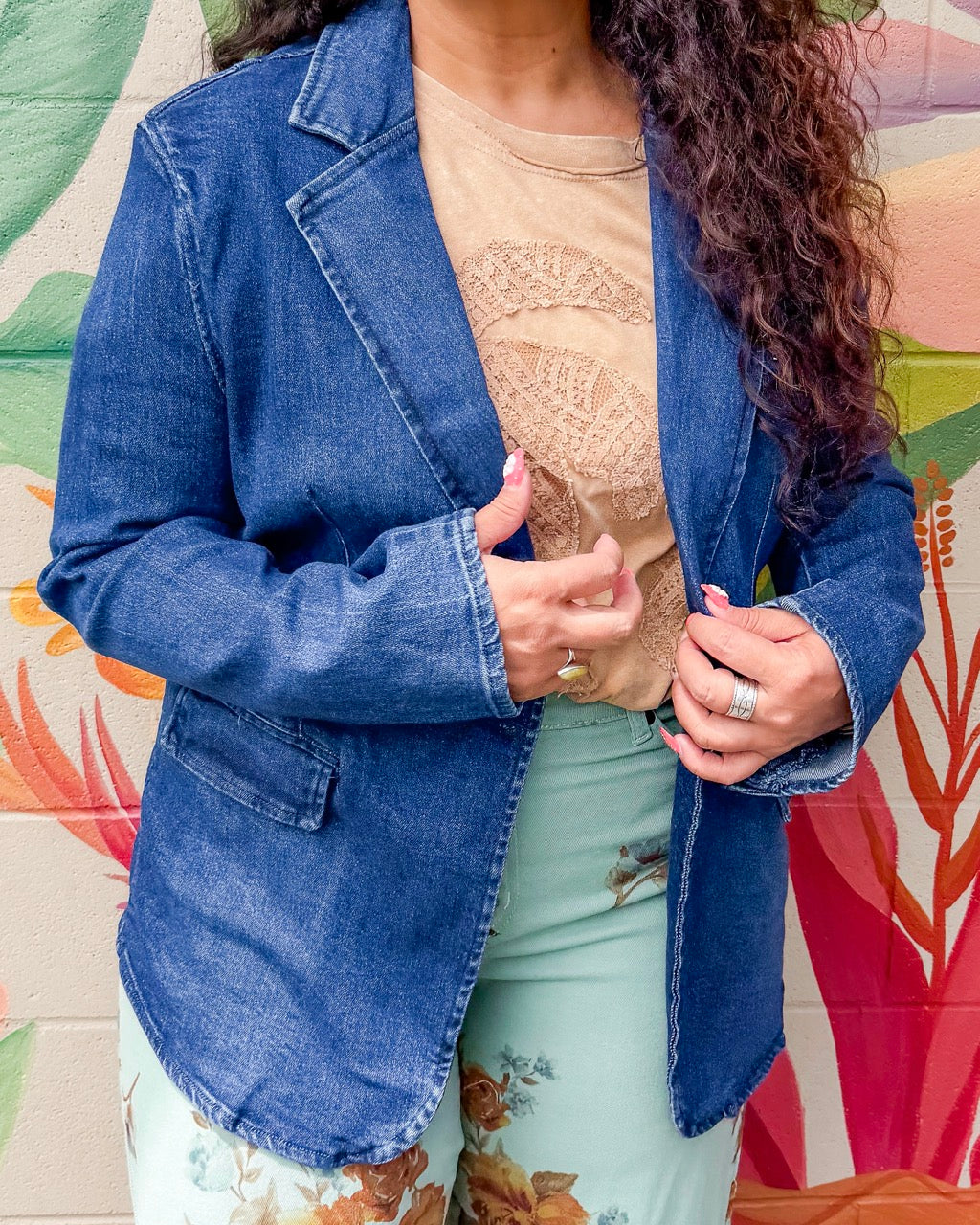 Makanalani Blazer - Dark Wash
