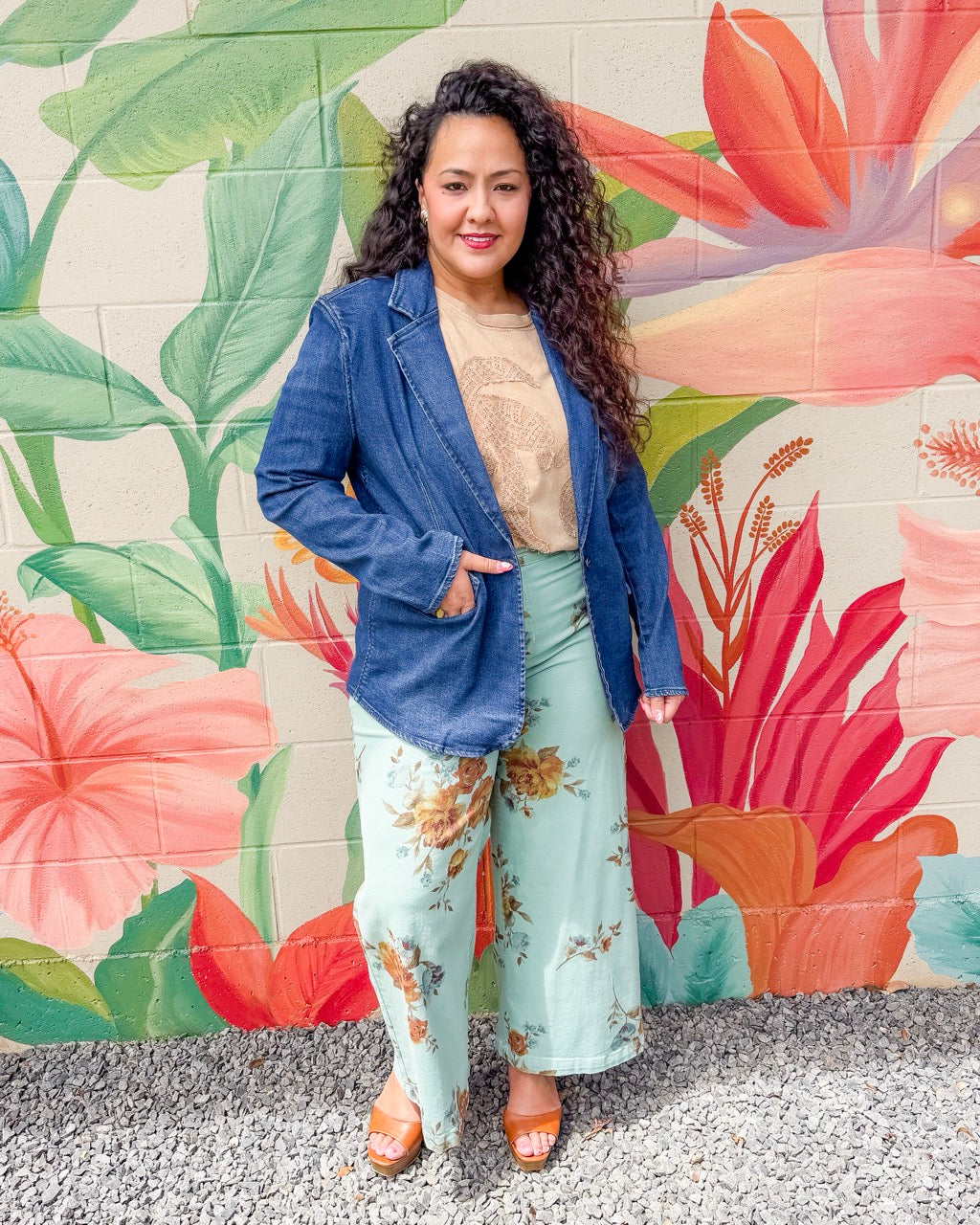 Makanalani Blazer - Dark Wash