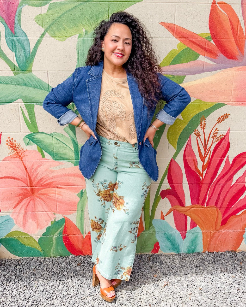 Makanalani Blazer - Dark Wash