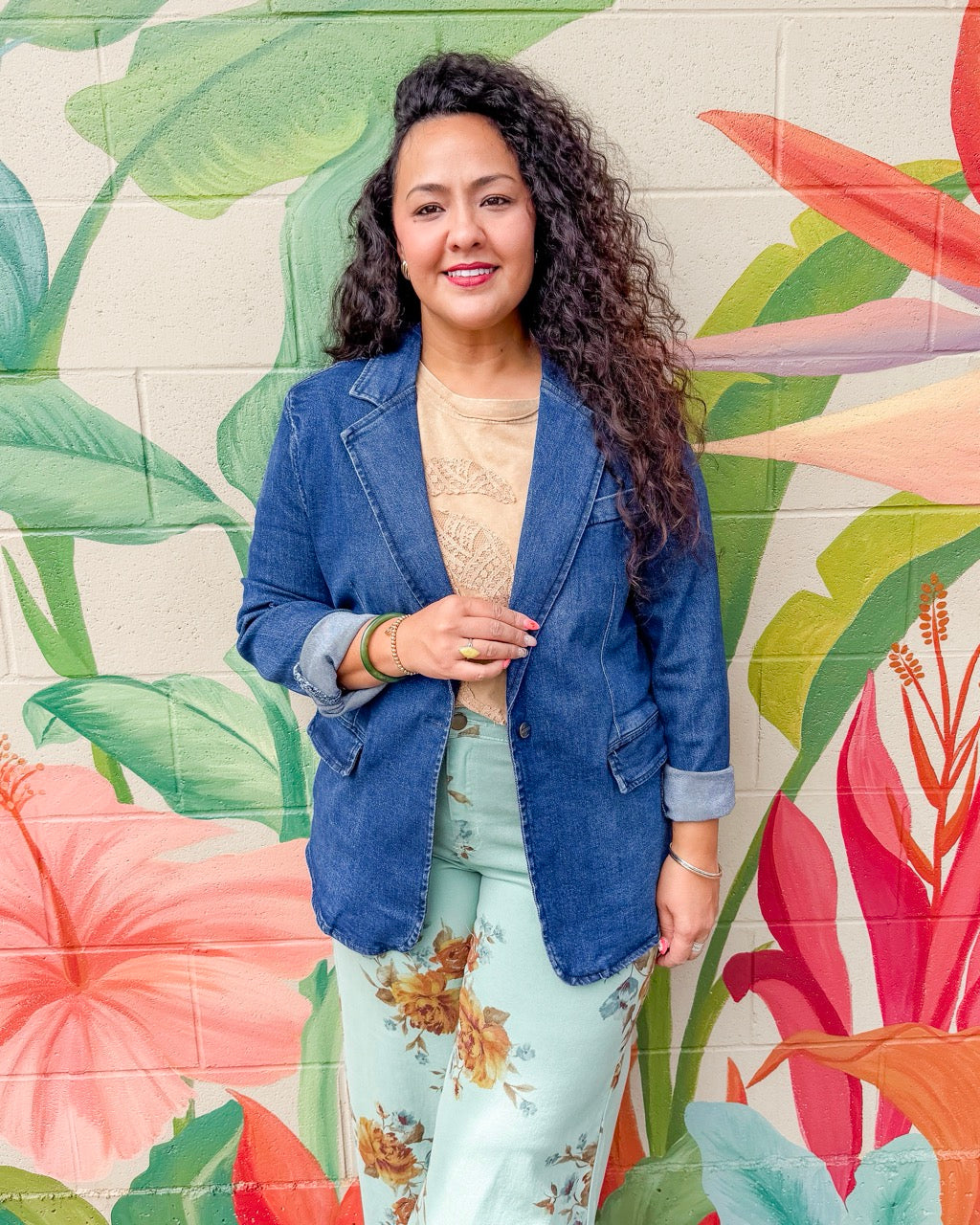 Makanalani Blazer - Dark Wash