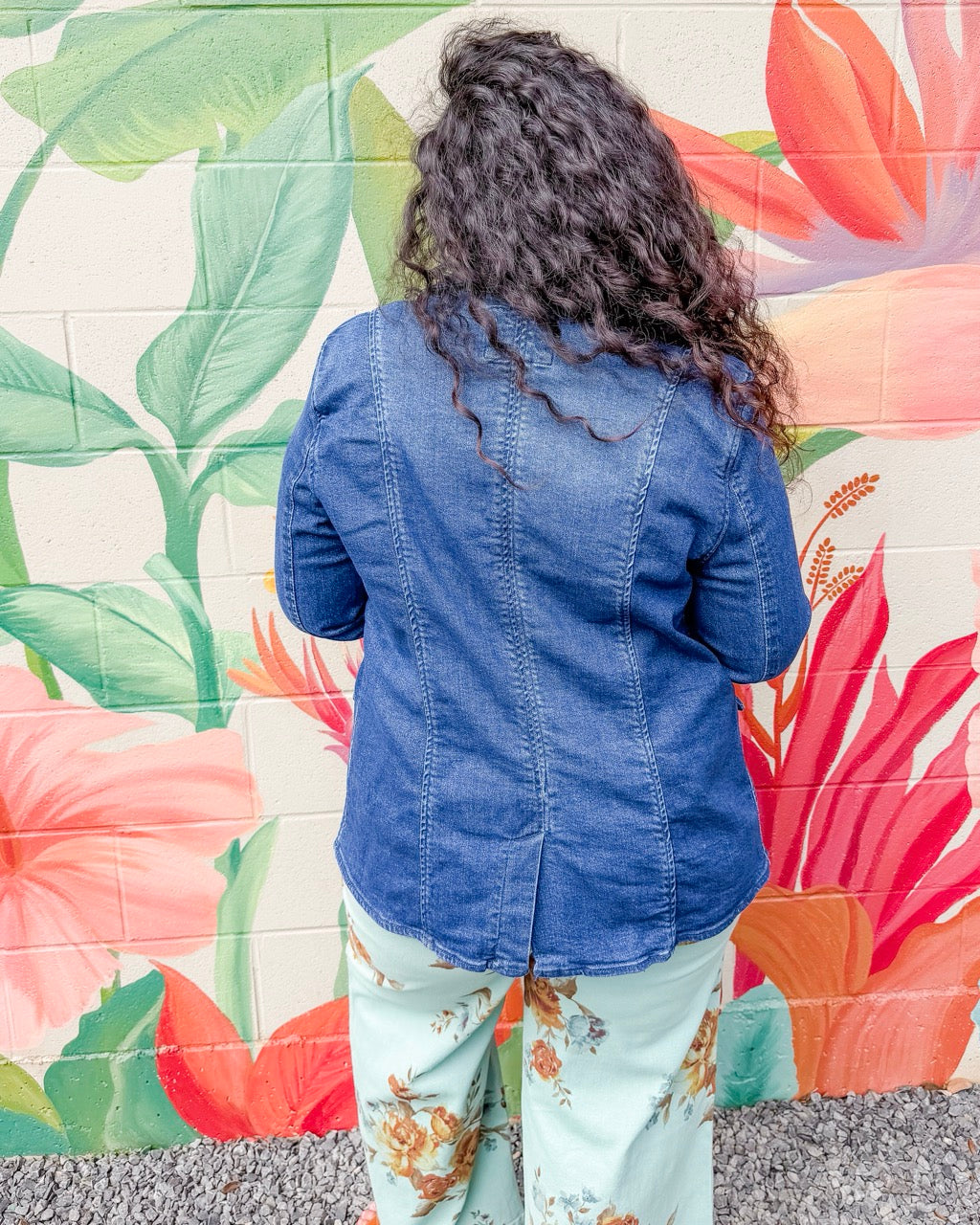 Makanalani Blazer - Dark Wash