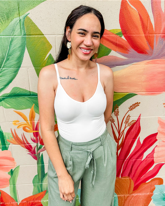 Violet Sculpt Tank - Cream