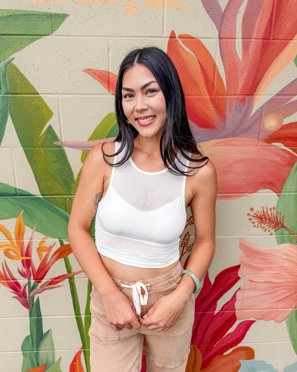 Kezzie Tank - White